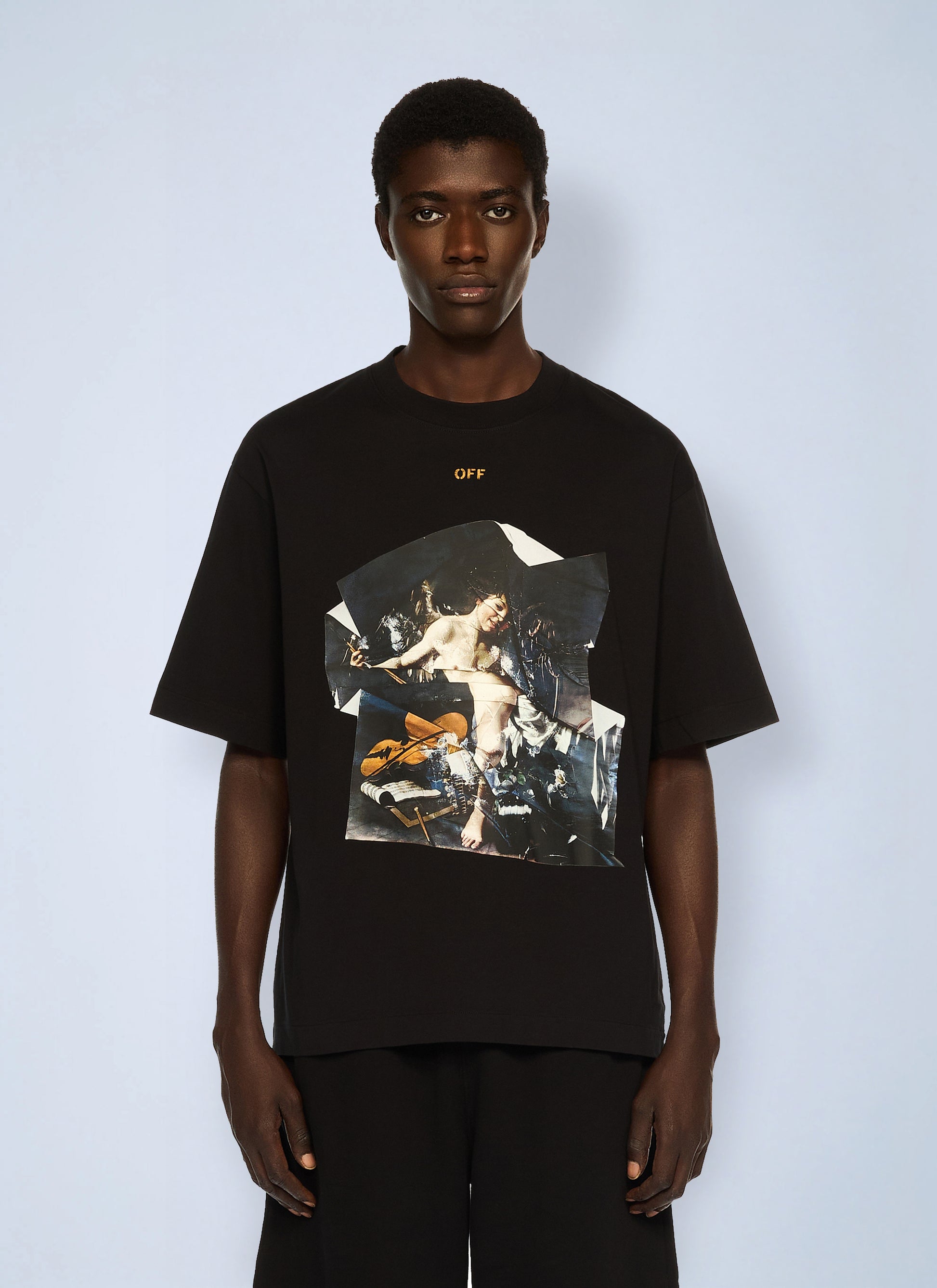 Off-White Men Cupid Paper Skate Logo T-Shirt OFF-WHITE