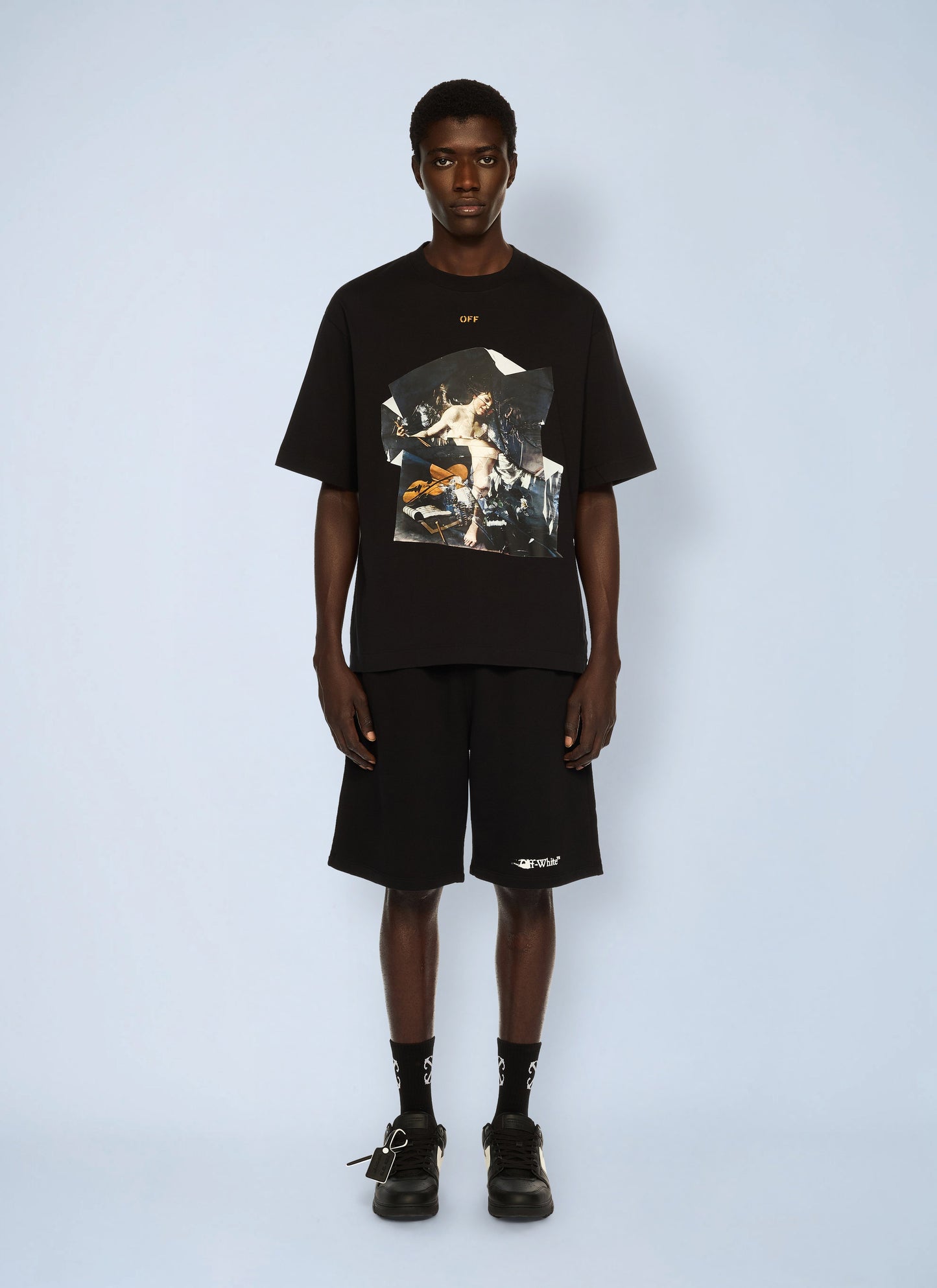 Off-White Men Cupid Paper Skate Logo T-Shirt OFF-WHITE