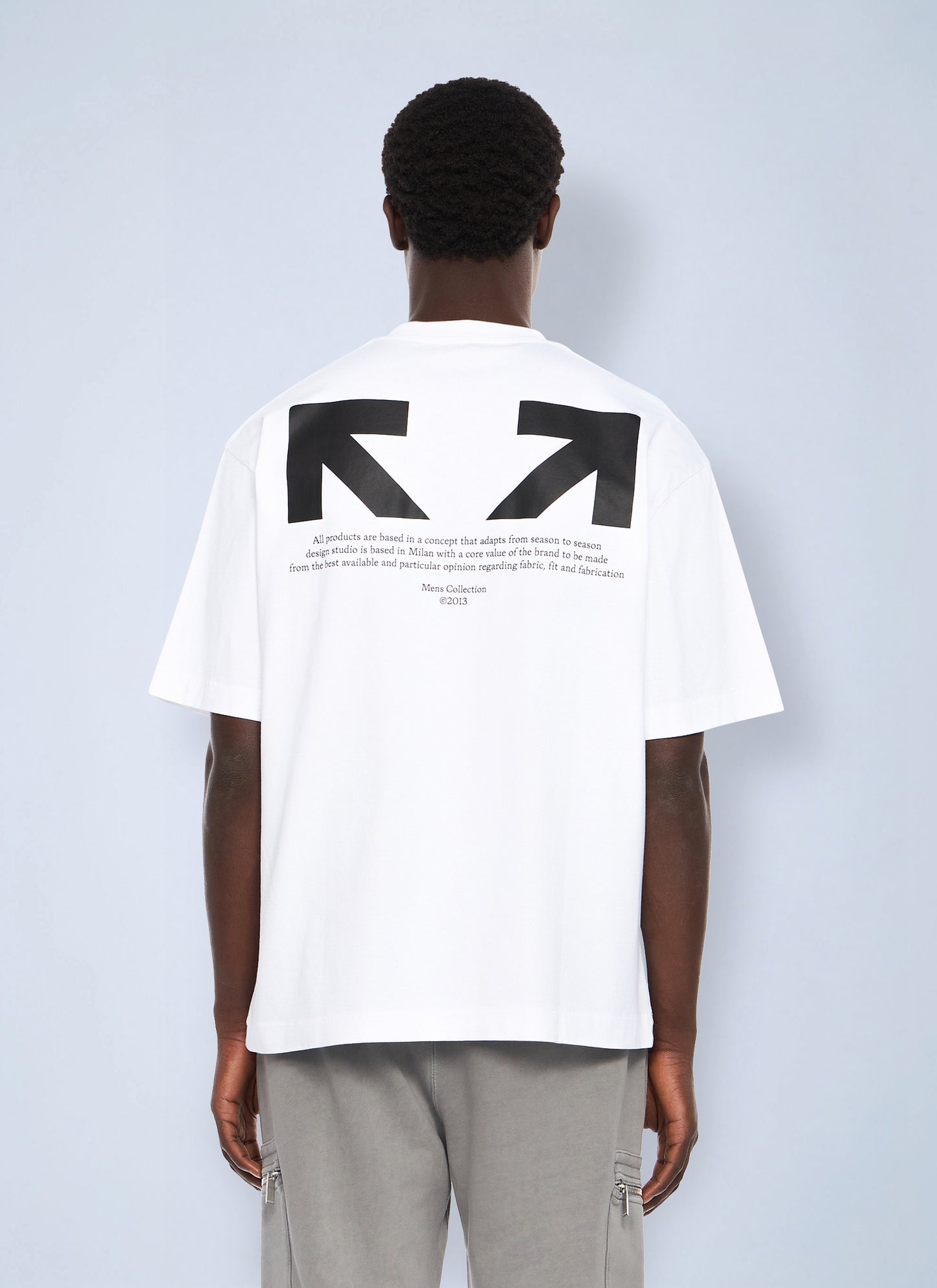 Off-White Men Half Arrow Skate Logo T-Shirt OFF-WHITE