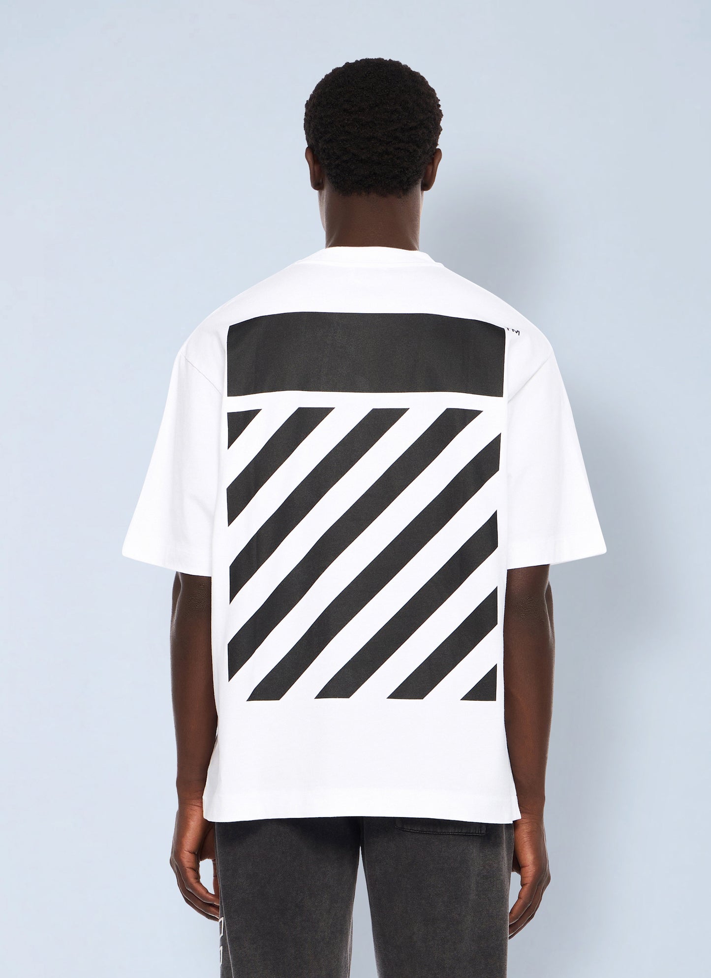 Off-White Men Flannel Diagonal Skate Logo T-Shirt OFF-WHITE