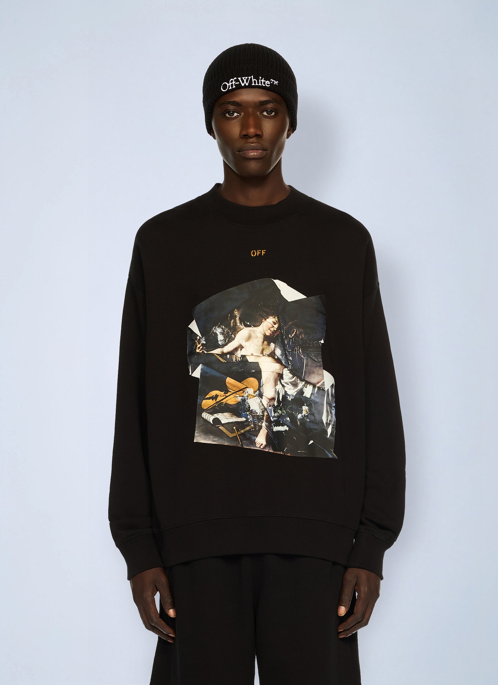 Off-White Men Cupid Paper Skate Crewneck Sweatshirt OFF-WHITE