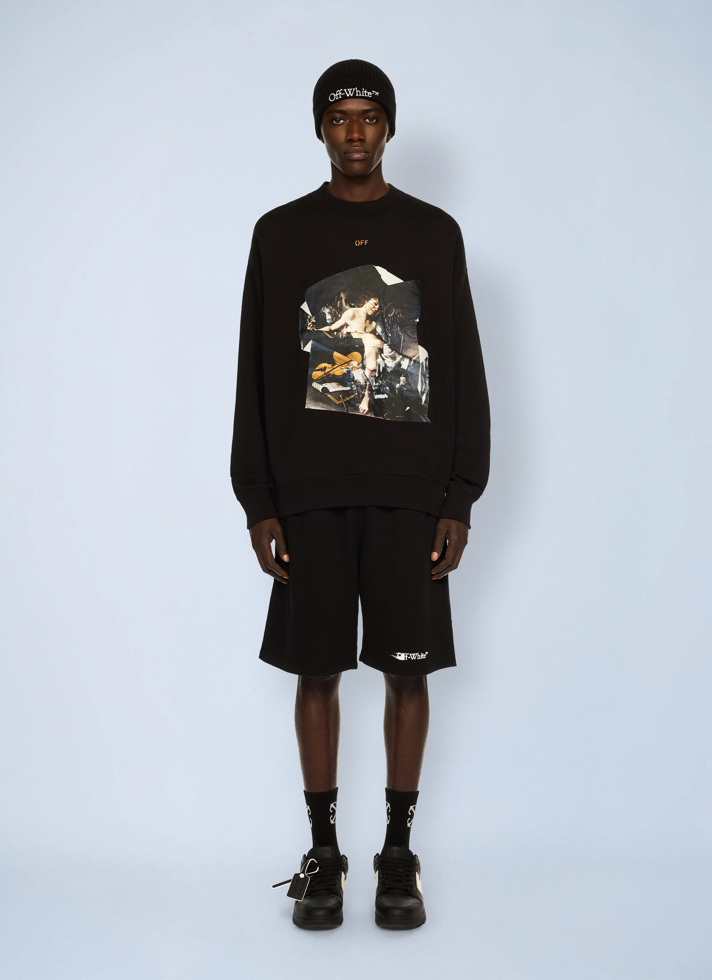 Off-White Men Cupid Paper Skate Crewneck Sweatshirt OFF-WHITE