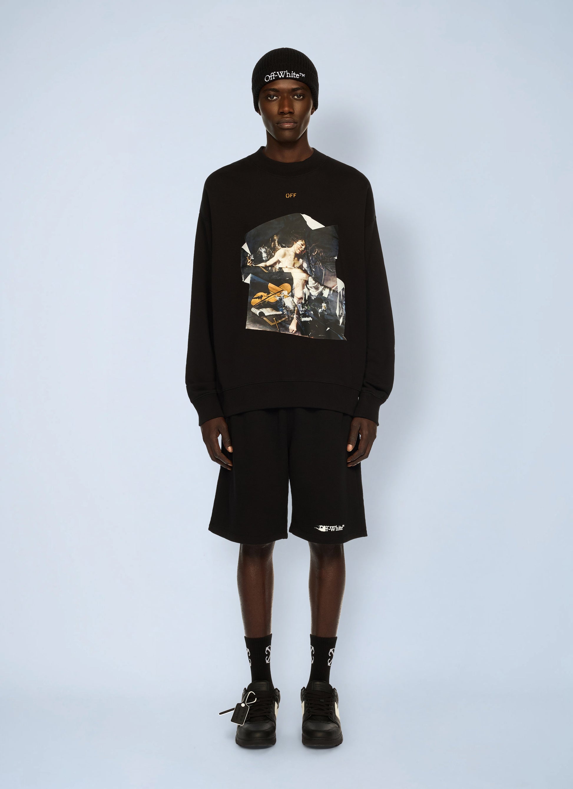 Off-White Men Cupid Paper Skate Crewneck Sweatshirt OFF-WHITE