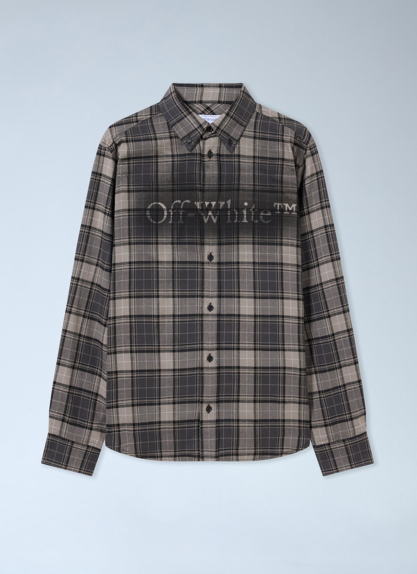 Off-White Men Spray Book Check Flannel Shirt OFF-WHITE