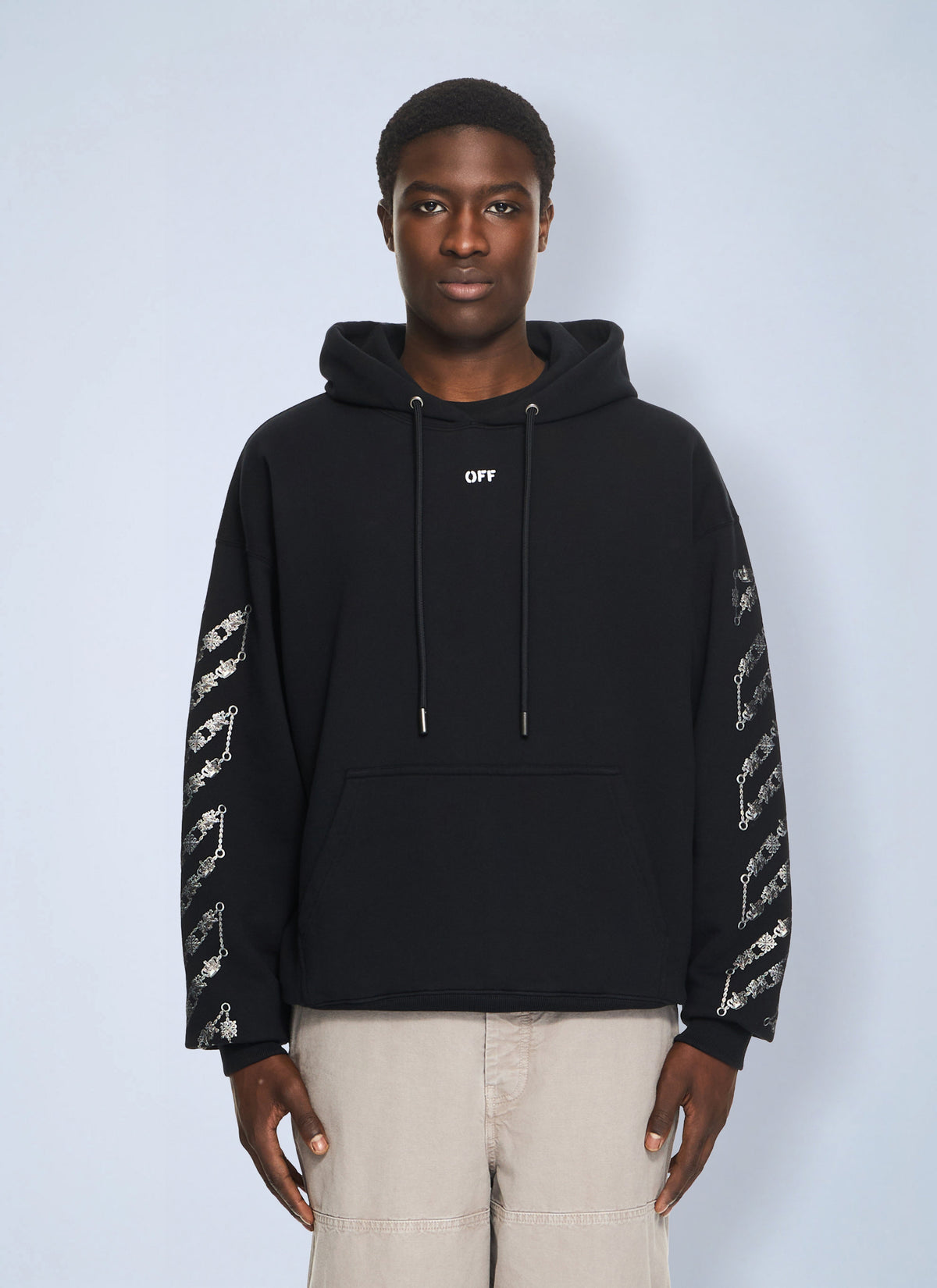 Off-White Men Chain Arrow Diagonal Skate Hoodie OFF-WHITE