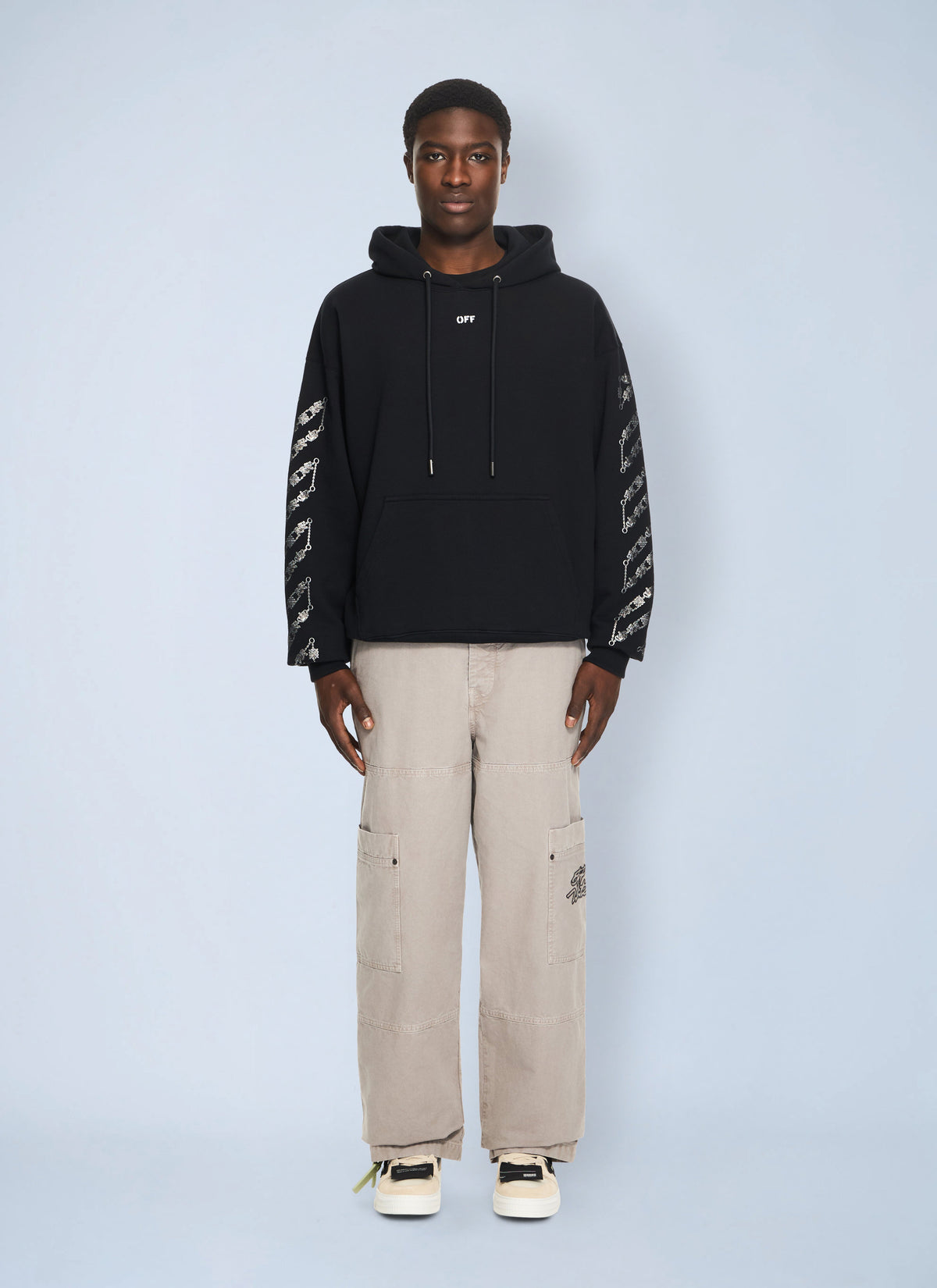 Off-White Men Chain Arrow Diagonal Skate Hoodie OFF-WHITE