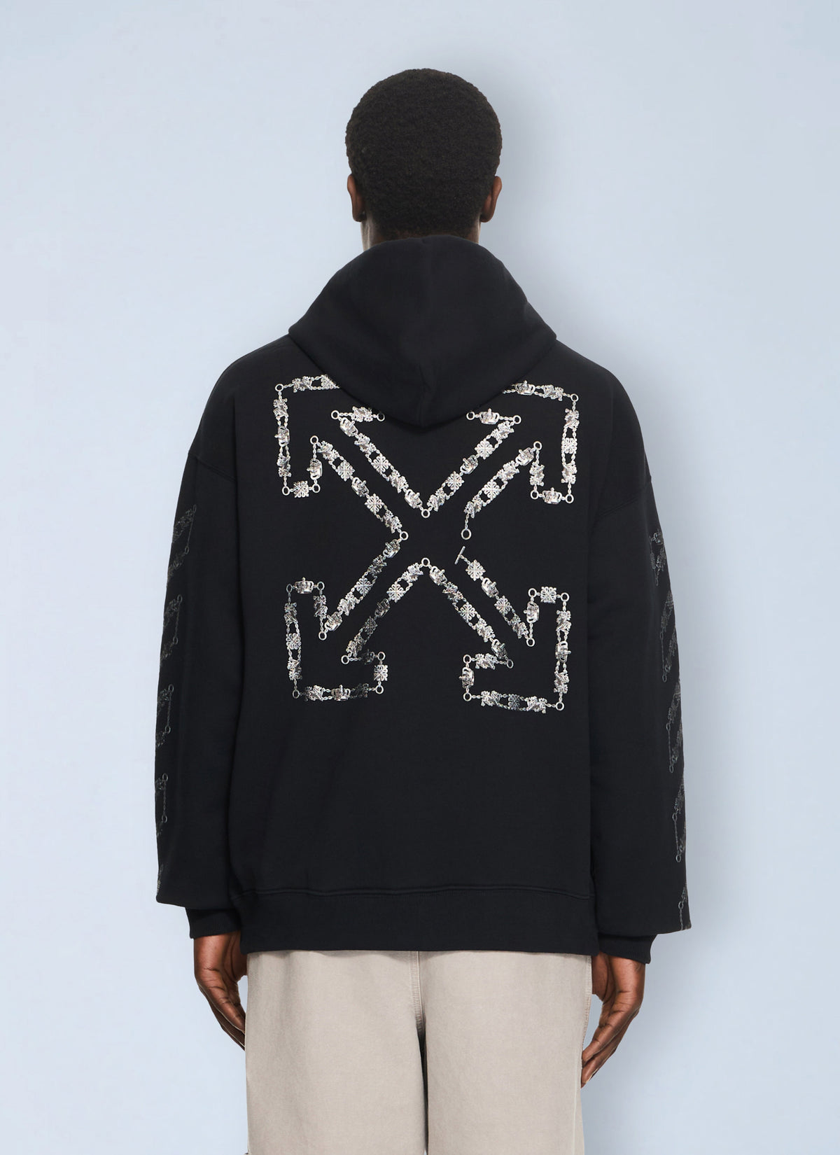 Off-White Men Chain Arrow Diagonal Skate Hoodie OFF-WHITE