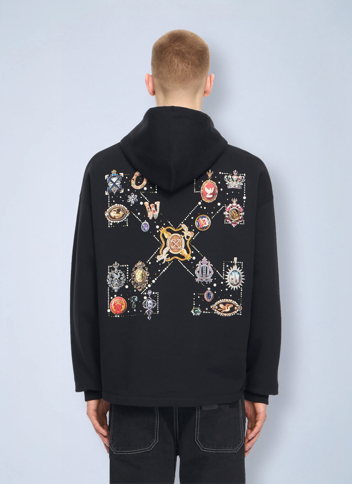 Off-White Men Jewel Arrow Loose Hoodie OFF-WHITE