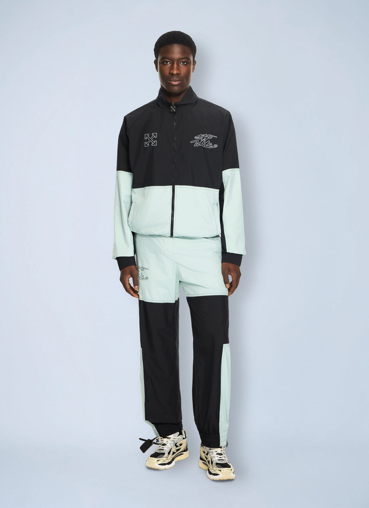 Off-White Men Marker Cuffed Slouchy Trackpants