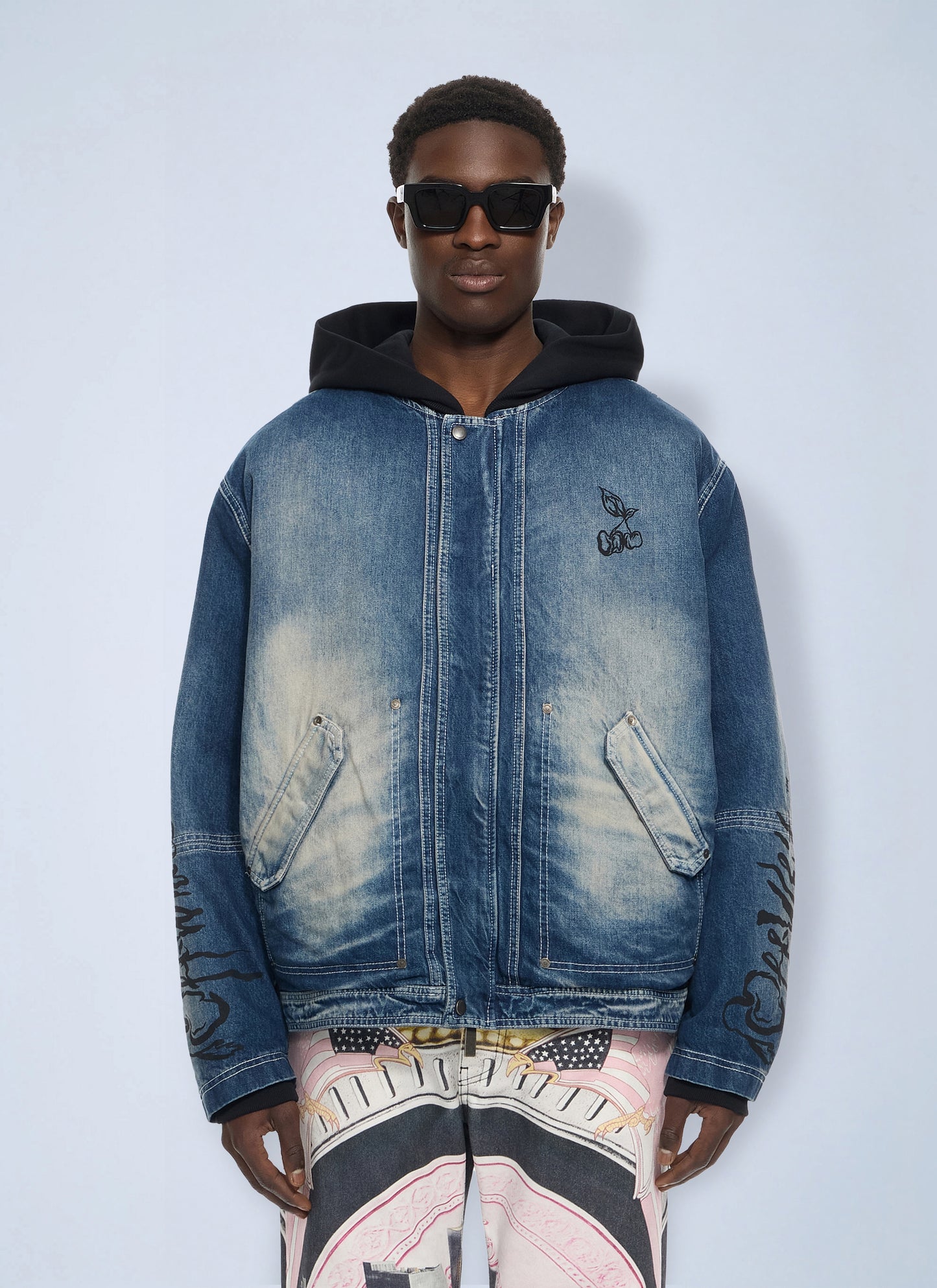 Off-White Men Cherry Jers Hoodie Den Jkt OFF-WHITE