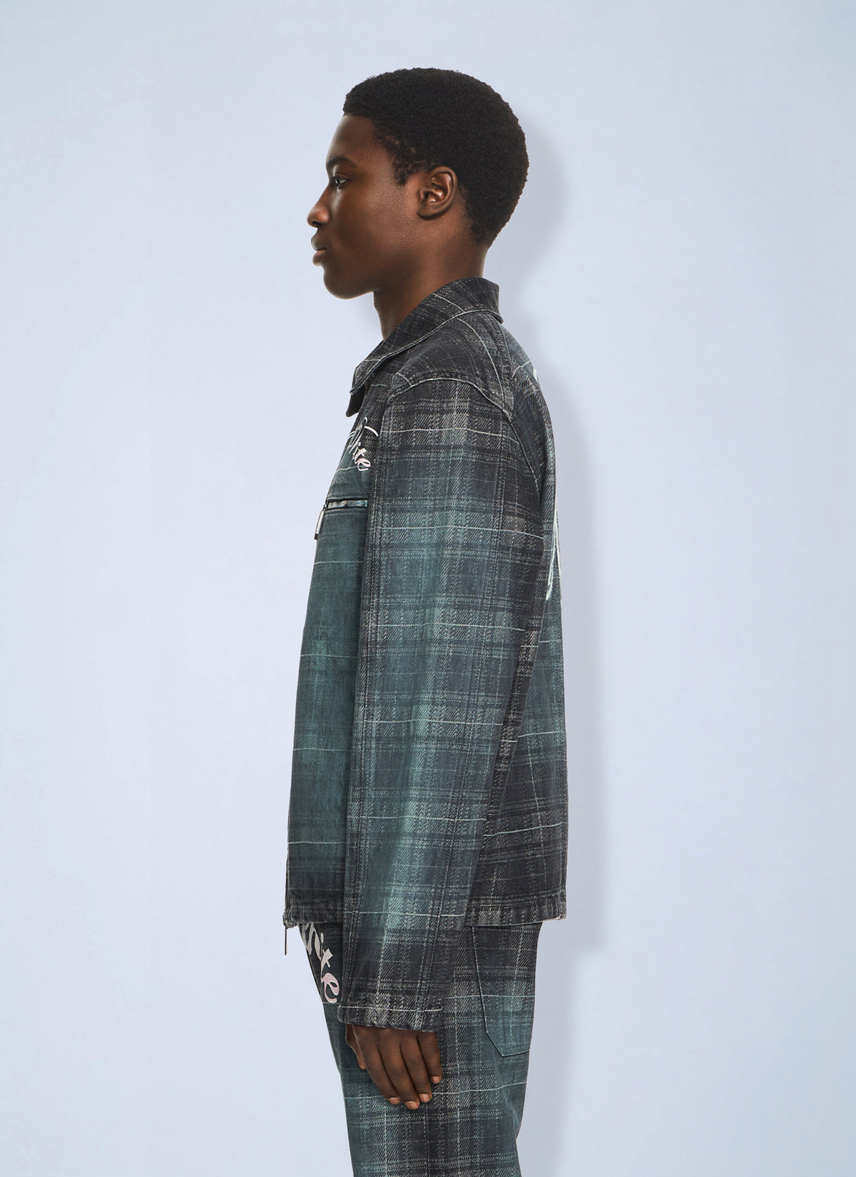 Off-White Men Check Jacq Den Skate Coach Jkt OFF-WHITE