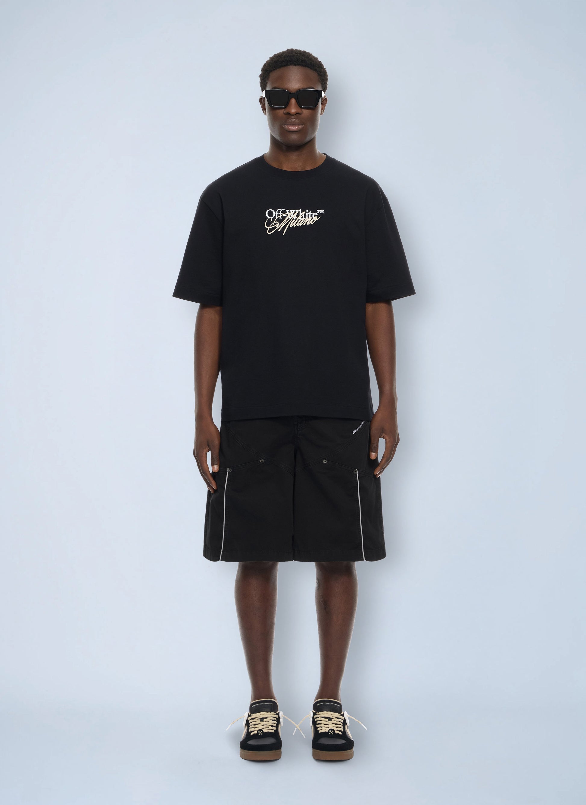 Off-White Men Owr Gd Gab Milit Relax Shorts OFF-WHITE
