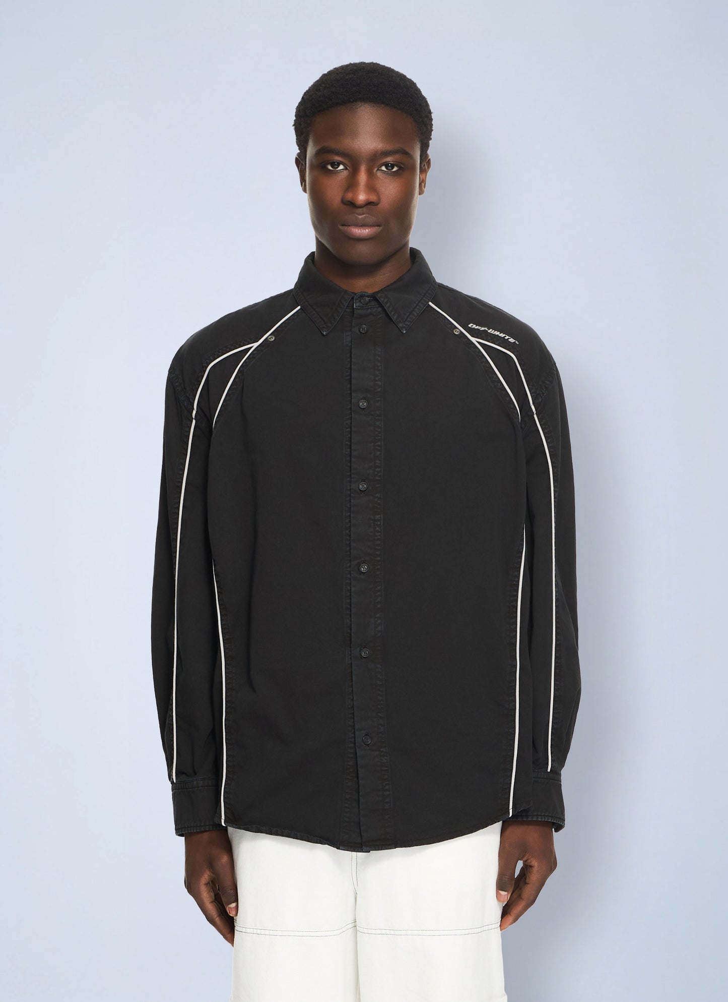 Off-White Men Garment-Dyed Sporty Shirt OFF-WHITE