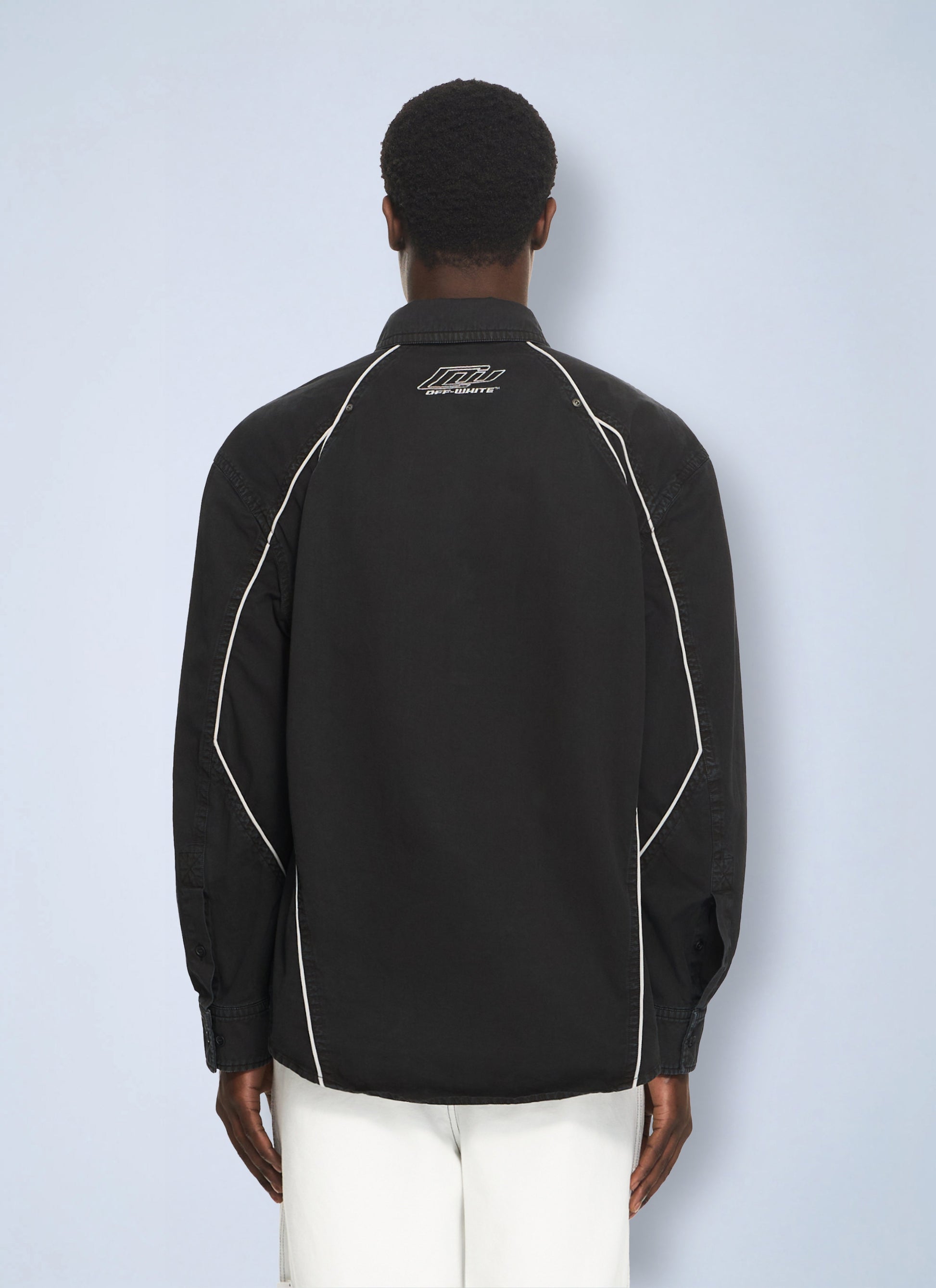 Off-White Men Garment-Dyed Sporty Shirt OFF-WHITE
