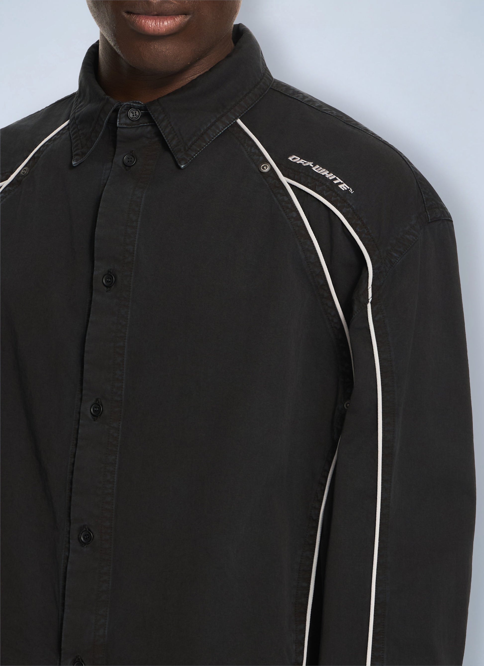 Off-White Men Garment-Dyed Sporty Shirt OFF-WHITE