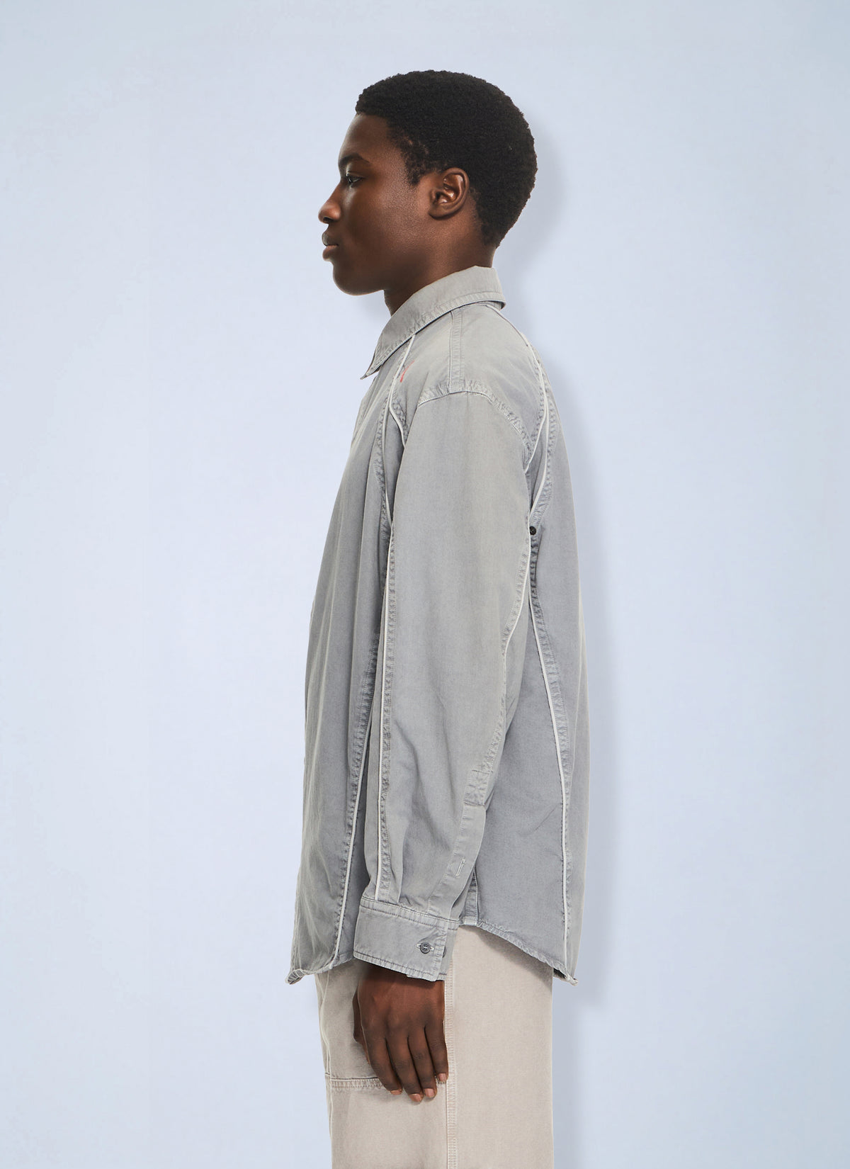 Off-White Men Garment-Dyed Sporty Shirt OFF-WHITE