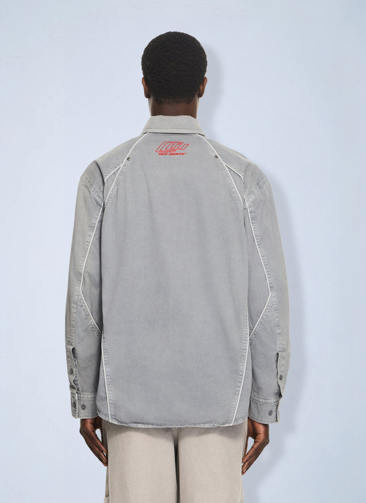 Off-White Men Garment-Dyed Sporty Shirt OFF-WHITE