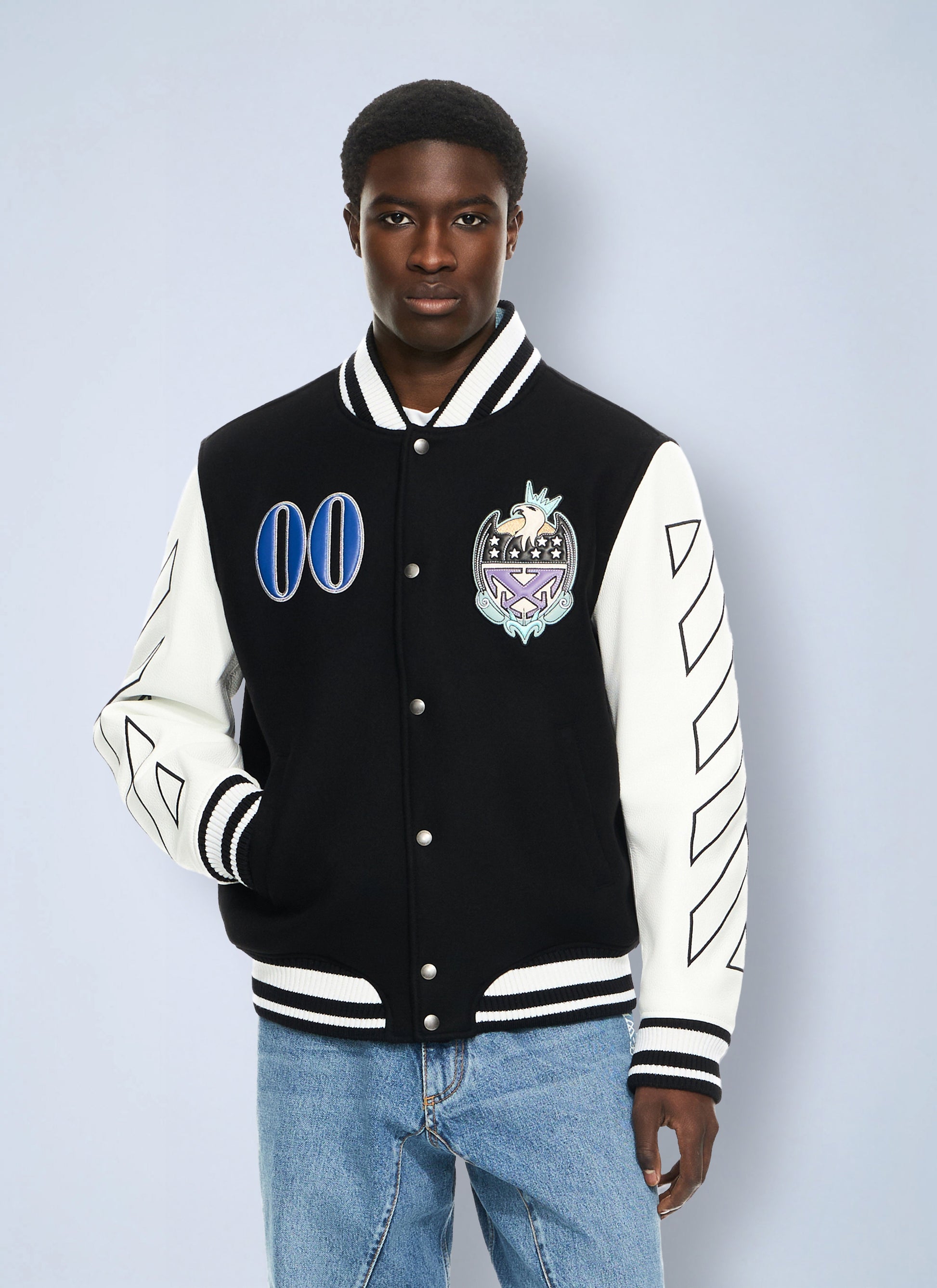 Off-White Men Royal Jewels Varsity Jacket OFF-WHITE
