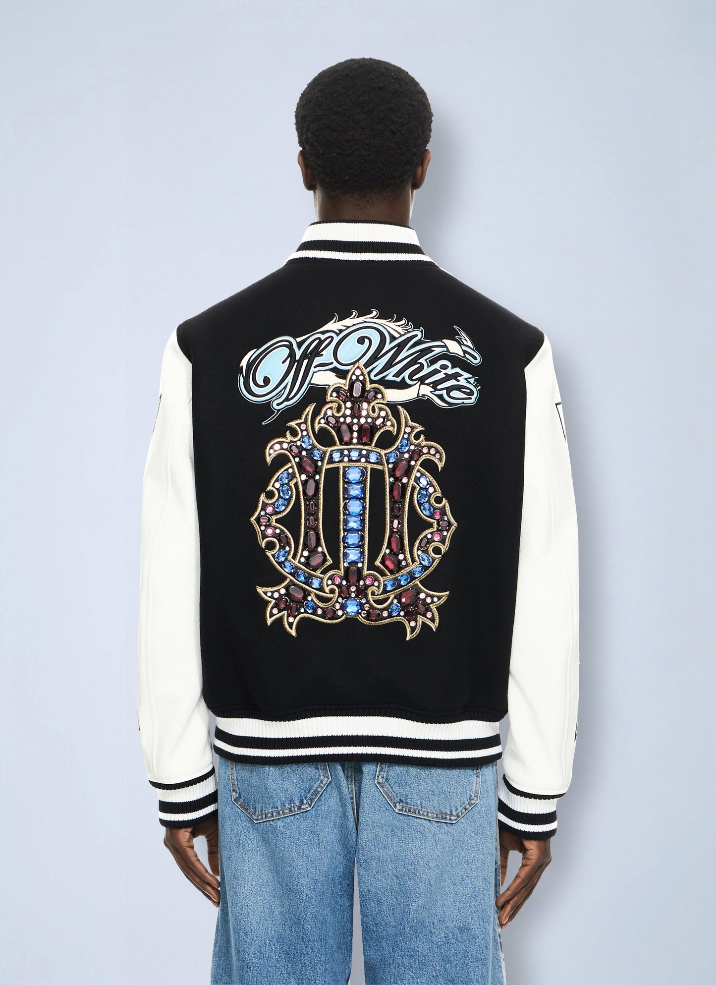 Off-White Men Royal Jewels Varsity Jacket OFF-WHITE