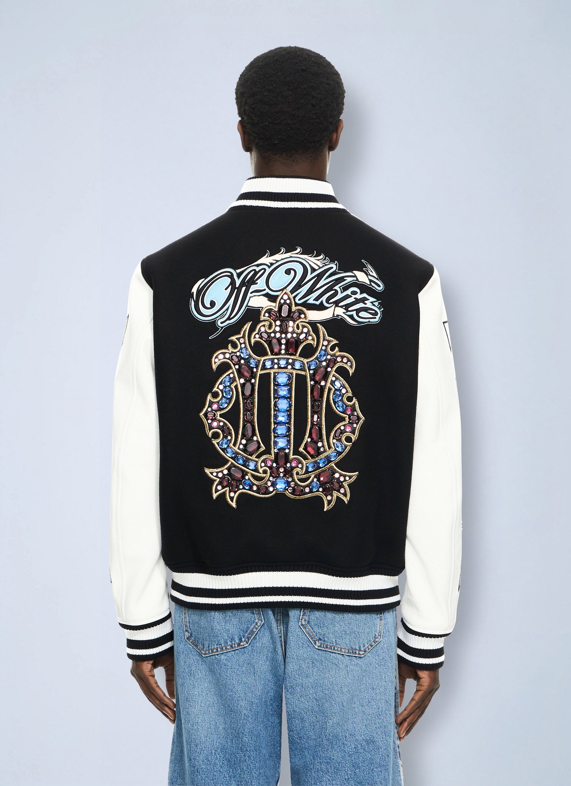 Off-White Men Royal Jewels Varsity Jacket OFF-WHITE