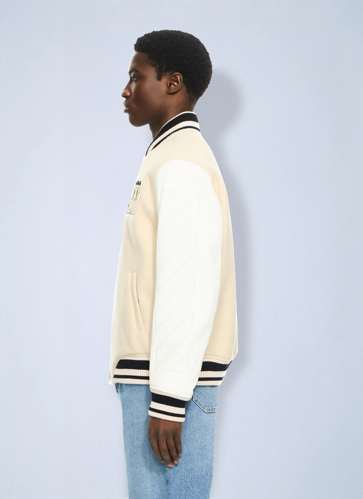 Off-White Men Star Logo Varsity Jacket OFF-WHITE