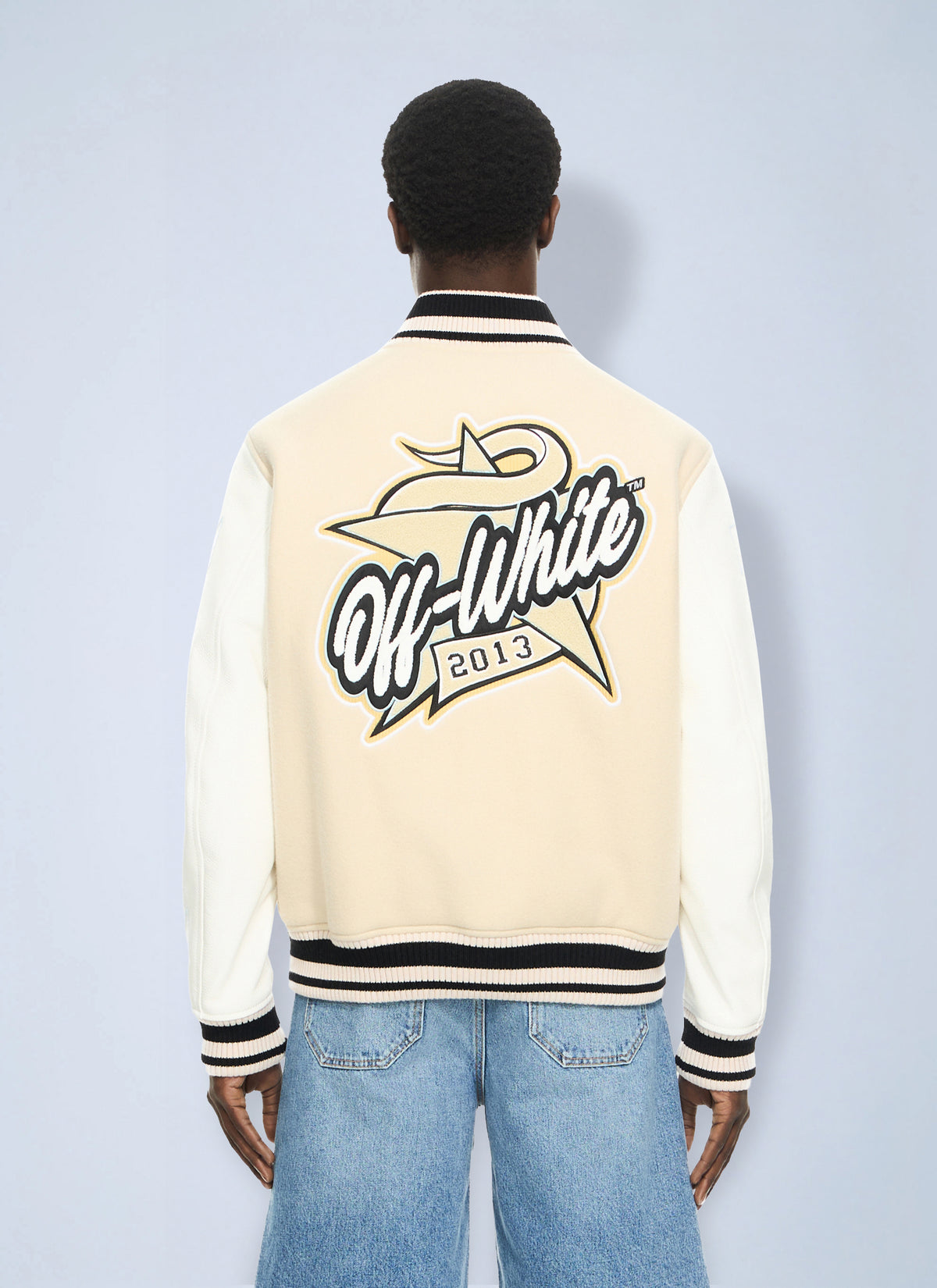 Off-White Men Star Logo Varsity Jacket OFF-WHITE