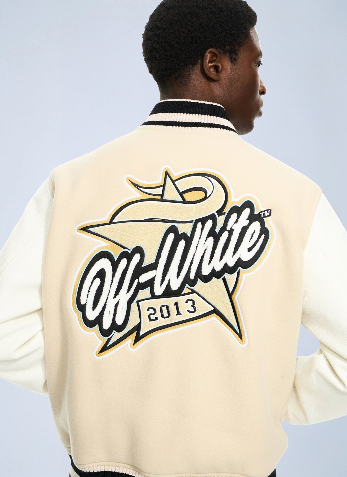 Off-White Men Star Logo Varsity Jacket OFF-WHITE