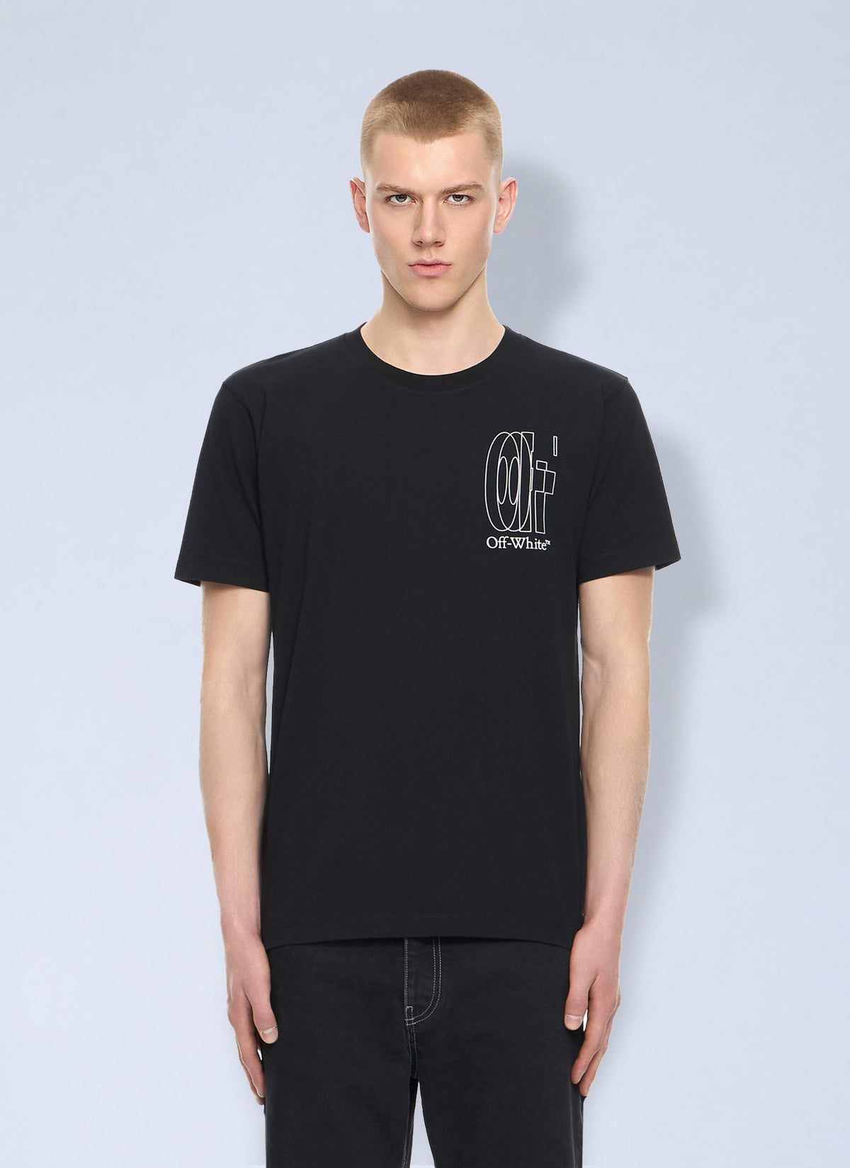 Off-White Men Outline Double Arrow Slim T-Shirt OFF-WHITE