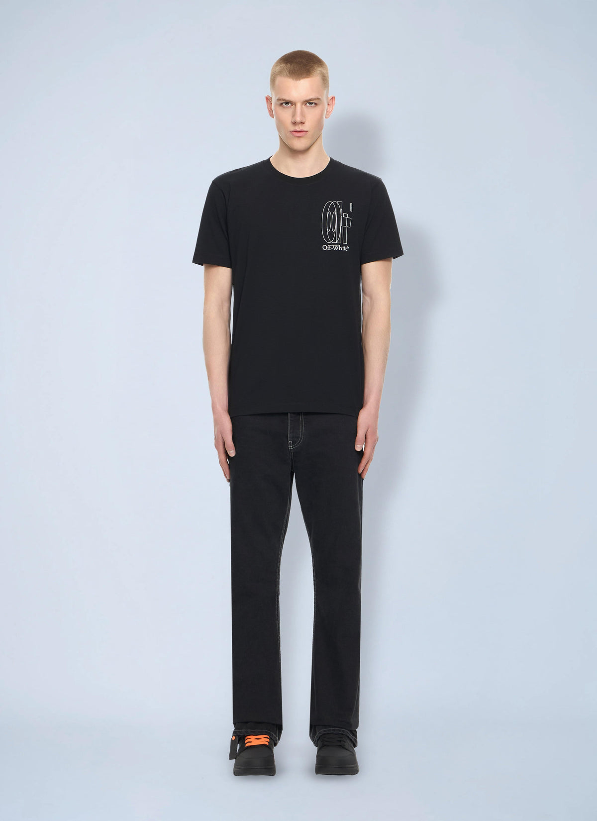 Off-White Men Outline Double Arrow Slim T-Shirt OFF-WHITE