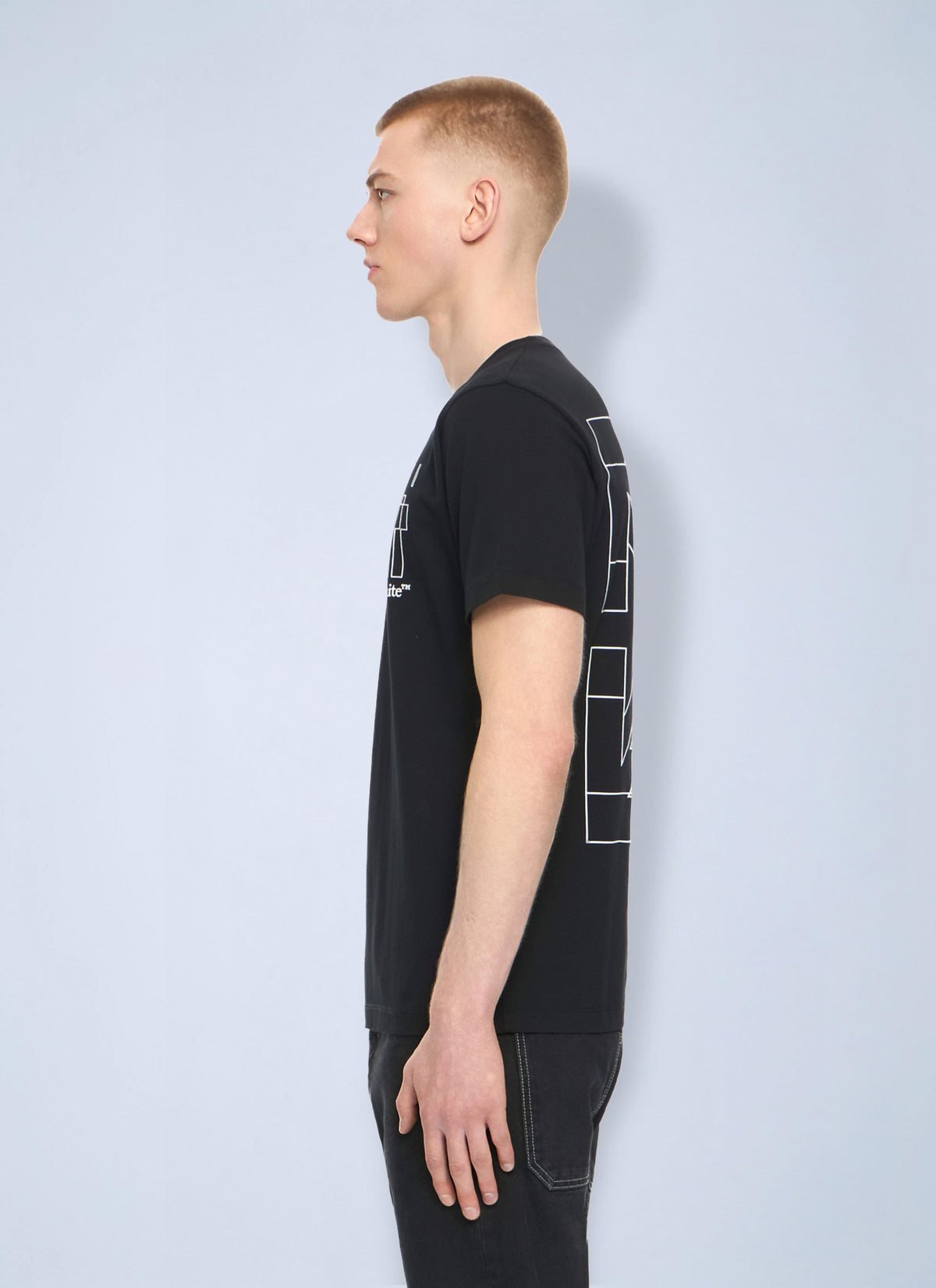 Off-White Men Outline Double Arrow Slim T-Shirt OFF-WHITE