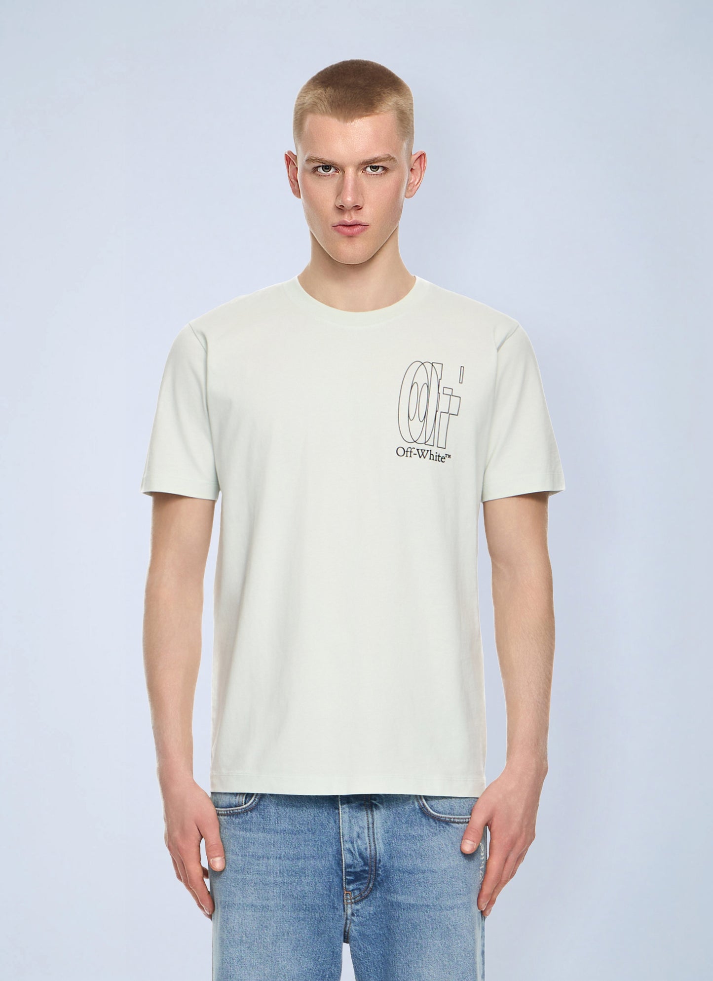Off-White Men Outline Double Arrow Slim T-Shirt OFF-WHITE