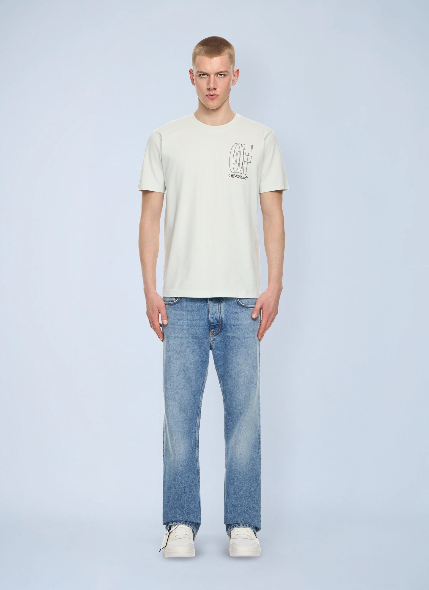 Off-White Men Outline Double Arrow Slim T-Shirt OFF-WHITE