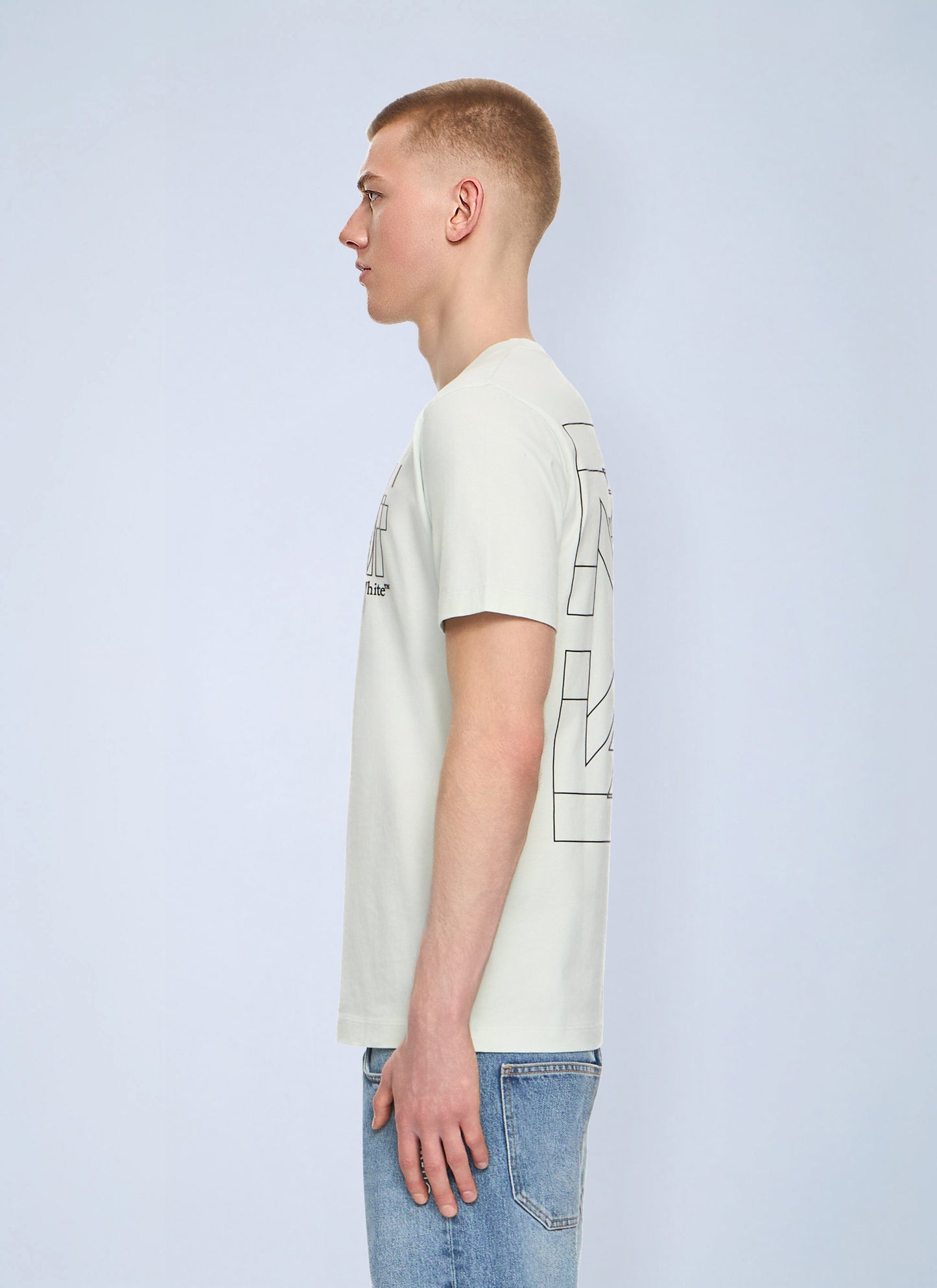 Off-White Men Outline Double Arrow Slim T-Shirt OFF-WHITE