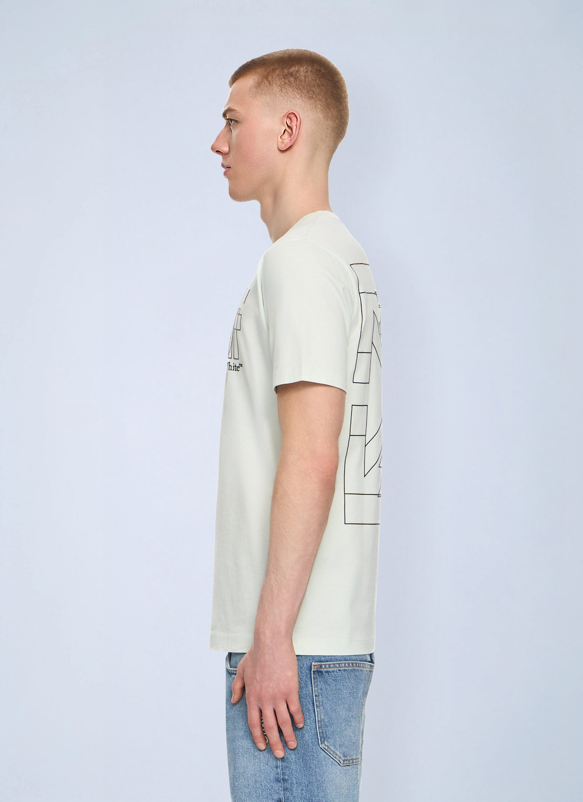 Off-White Men Outline Double Arrow Slim T-Shirt OFF-WHITE