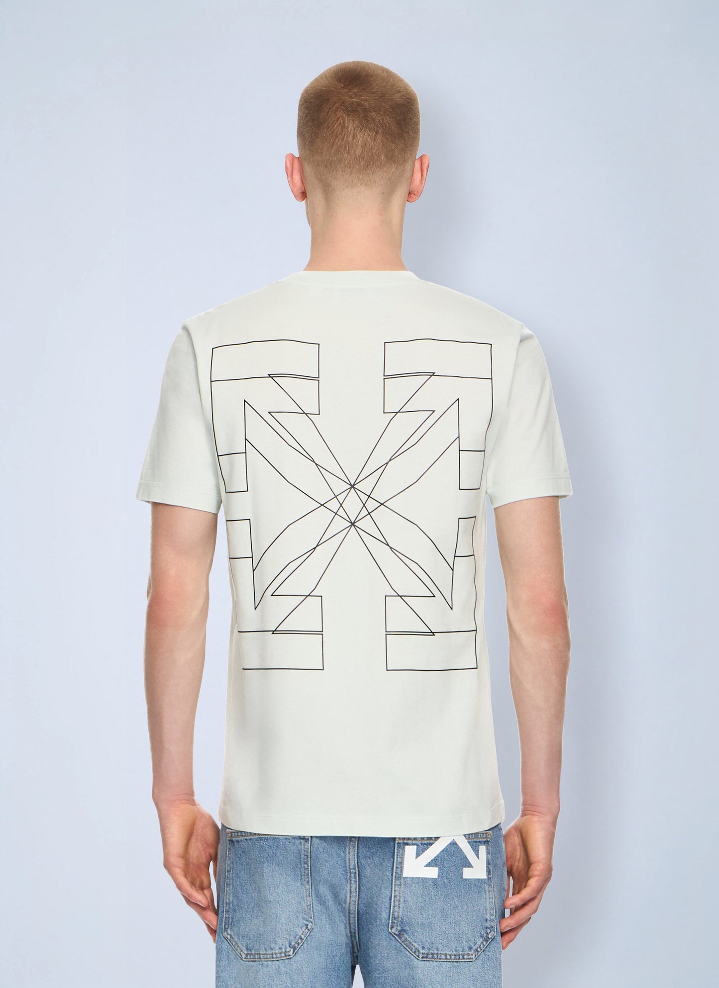 Off-White Men Outline Double Arrow Slim T-Shirt OFF-WHITE