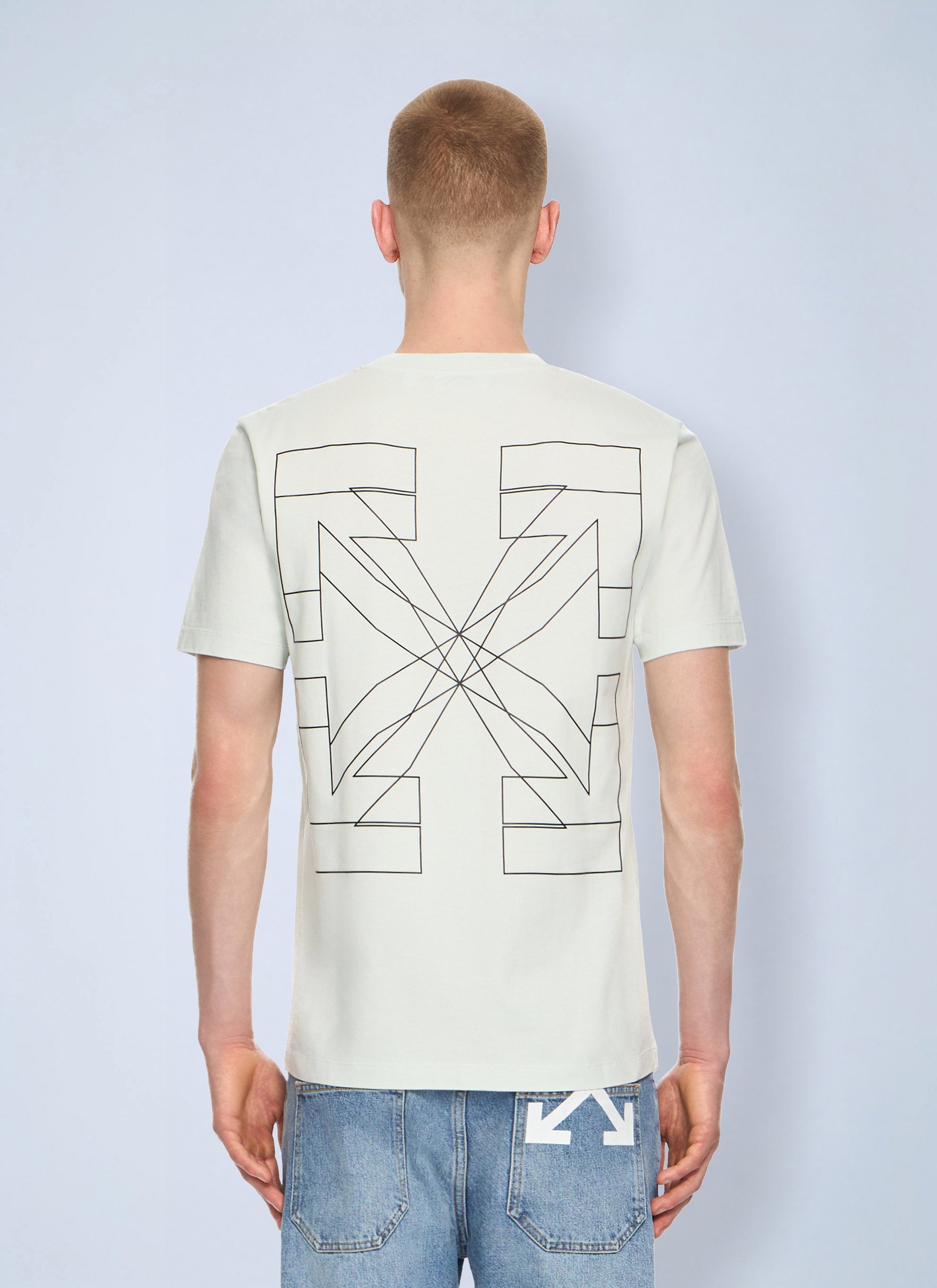 Off-White Men Outline Double Arrow Slim T-Shirt OFF-WHITE