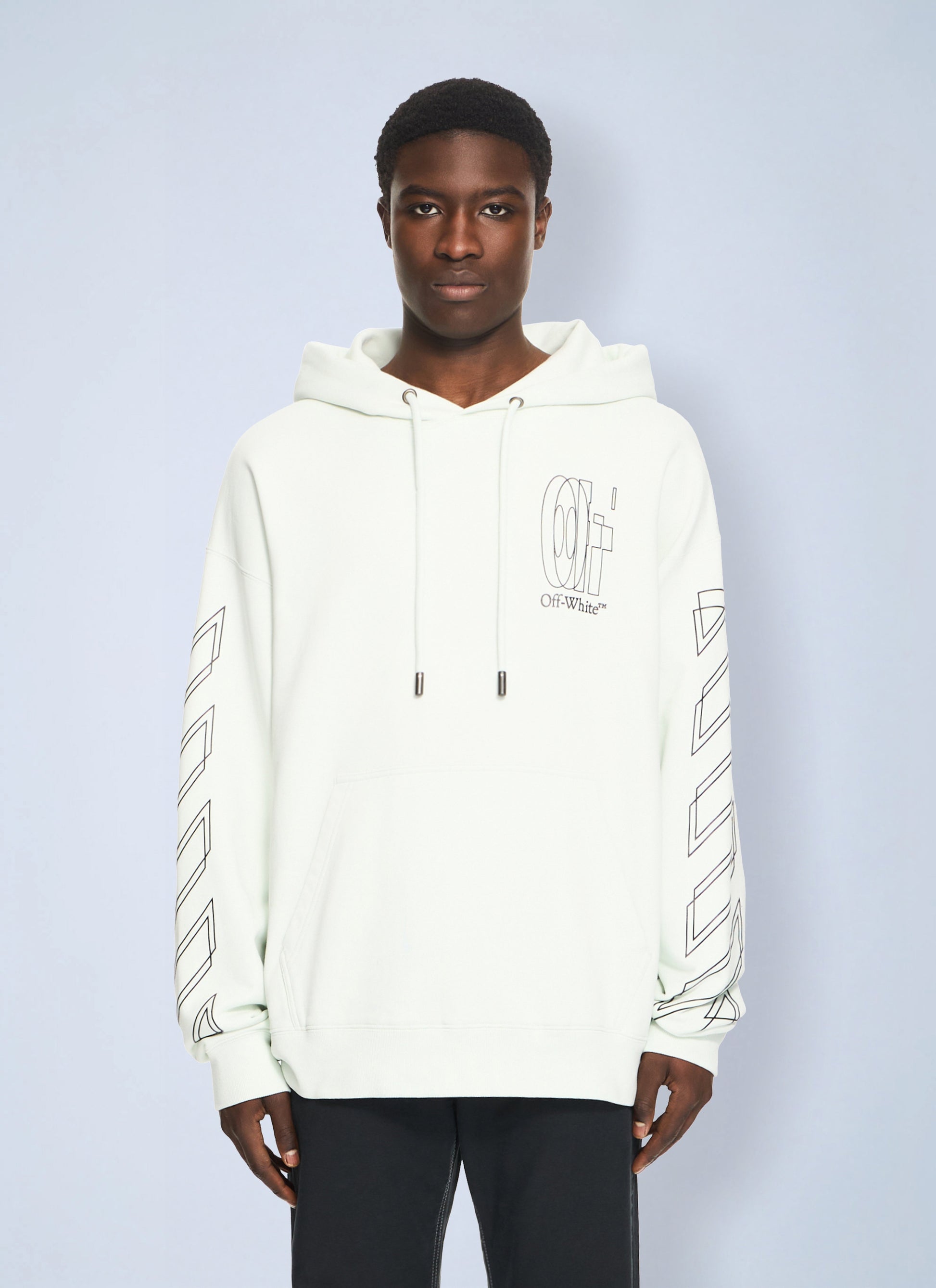 Off-White Men Outline Double Arrow Skate Hoodie OFF-WHITE