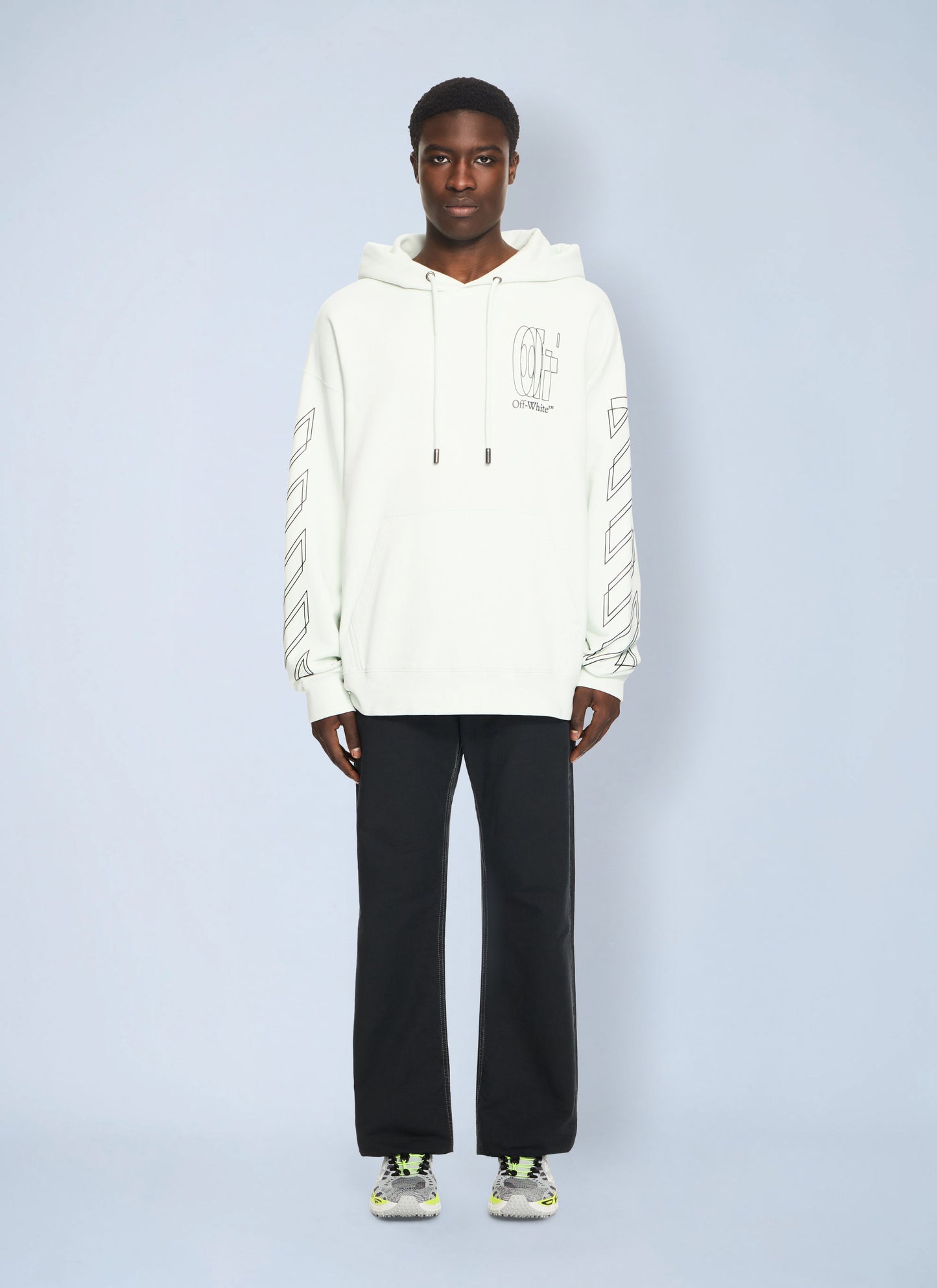 Off-White Men Outline Double Arrow Skate Hoodie OFF-WHITE