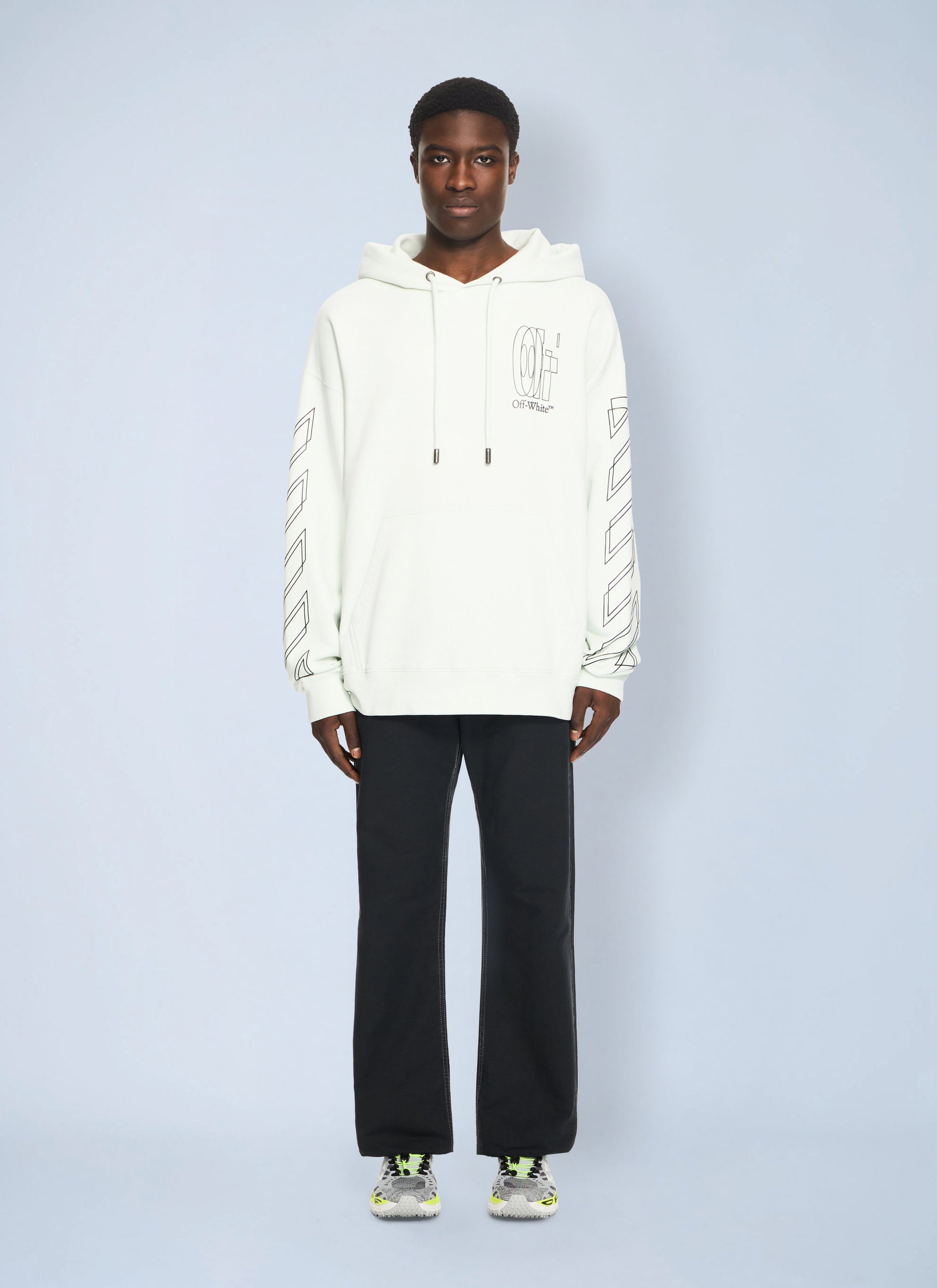 Off-White Men Outline Double Arrow Skate Hoodie OFF-WHITE