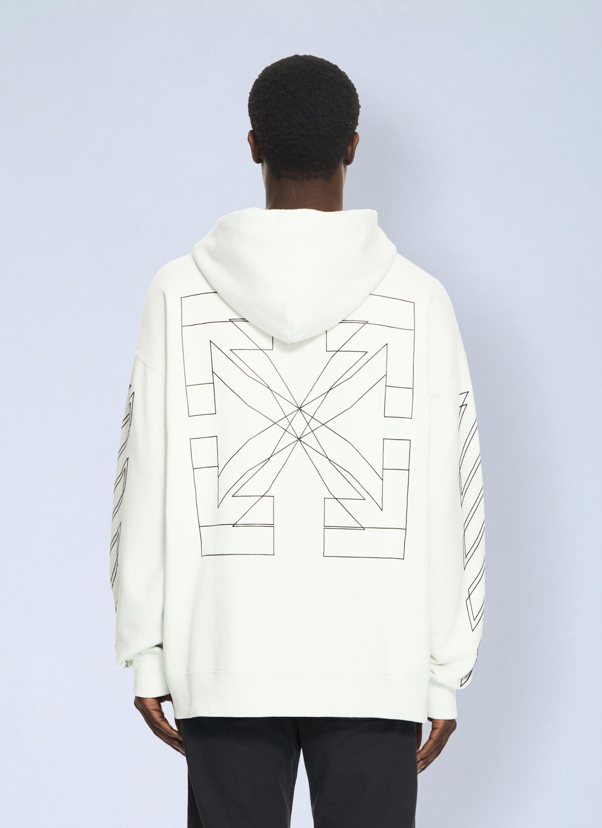 Off-White Men Outline Double Arrow Skate Hoodie OFF-WHITE