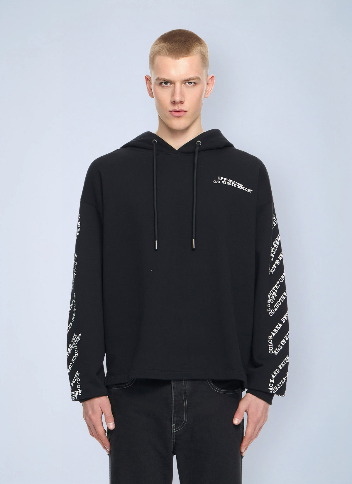 Off-White Men Type Arrow Diagonal Loose Hoodie OFF-WHITE