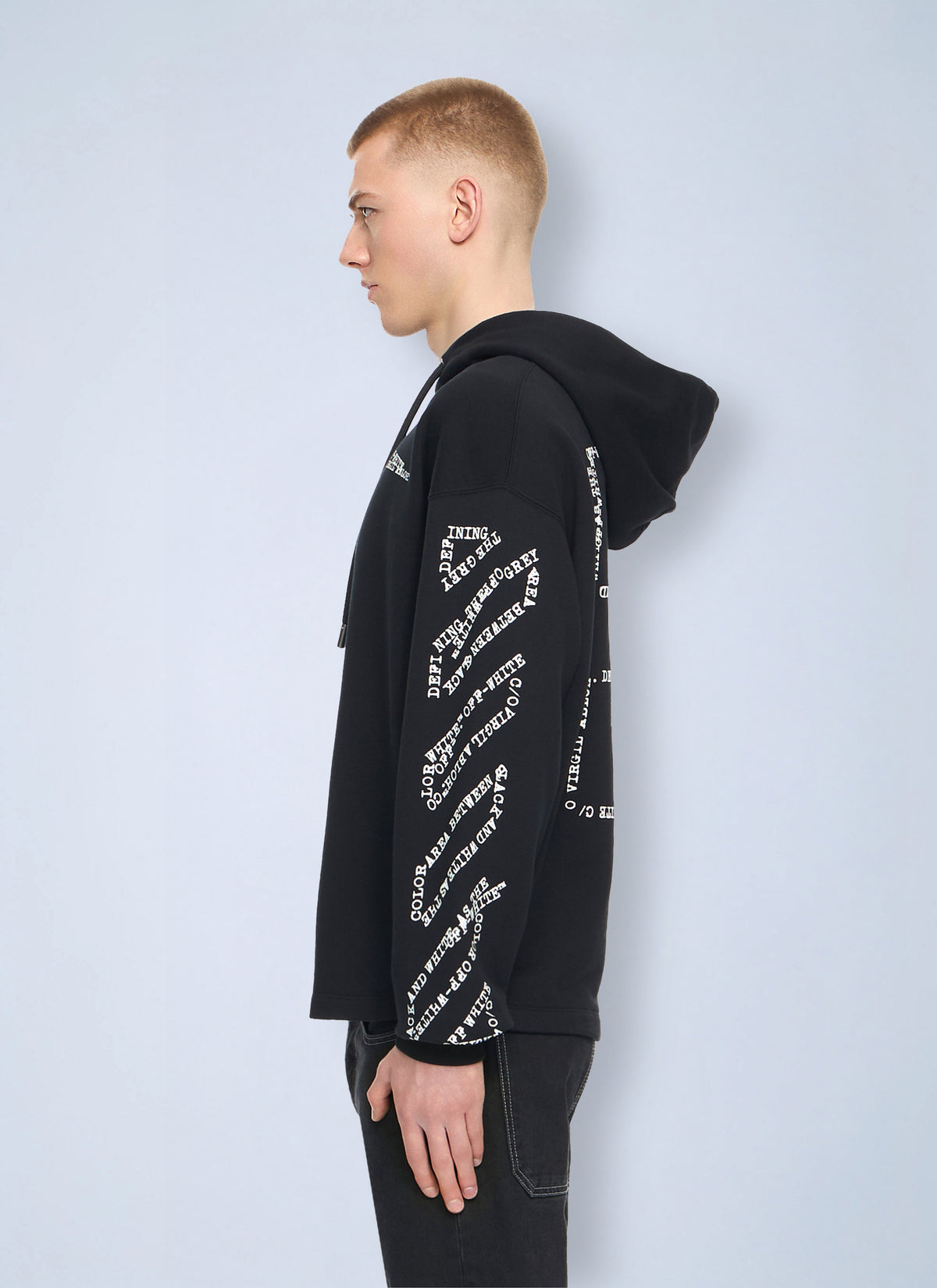 Off-White Men Type Arrow Diagonal Loose Hoodie OFF-WHITE