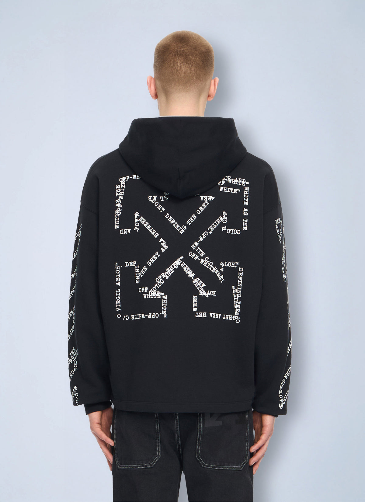 Off-White Men Type Arrow Diagonal Loose Hoodie OFF-WHITE