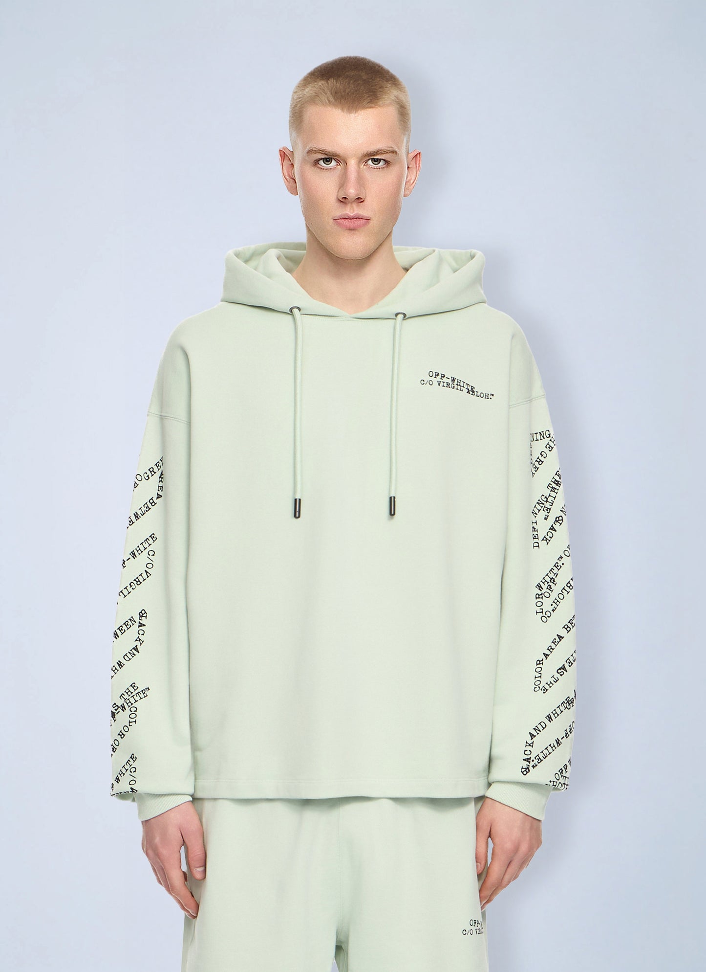 Off-White Men Type Arrow Diagonal Loose Hoodie OFF-WHITE