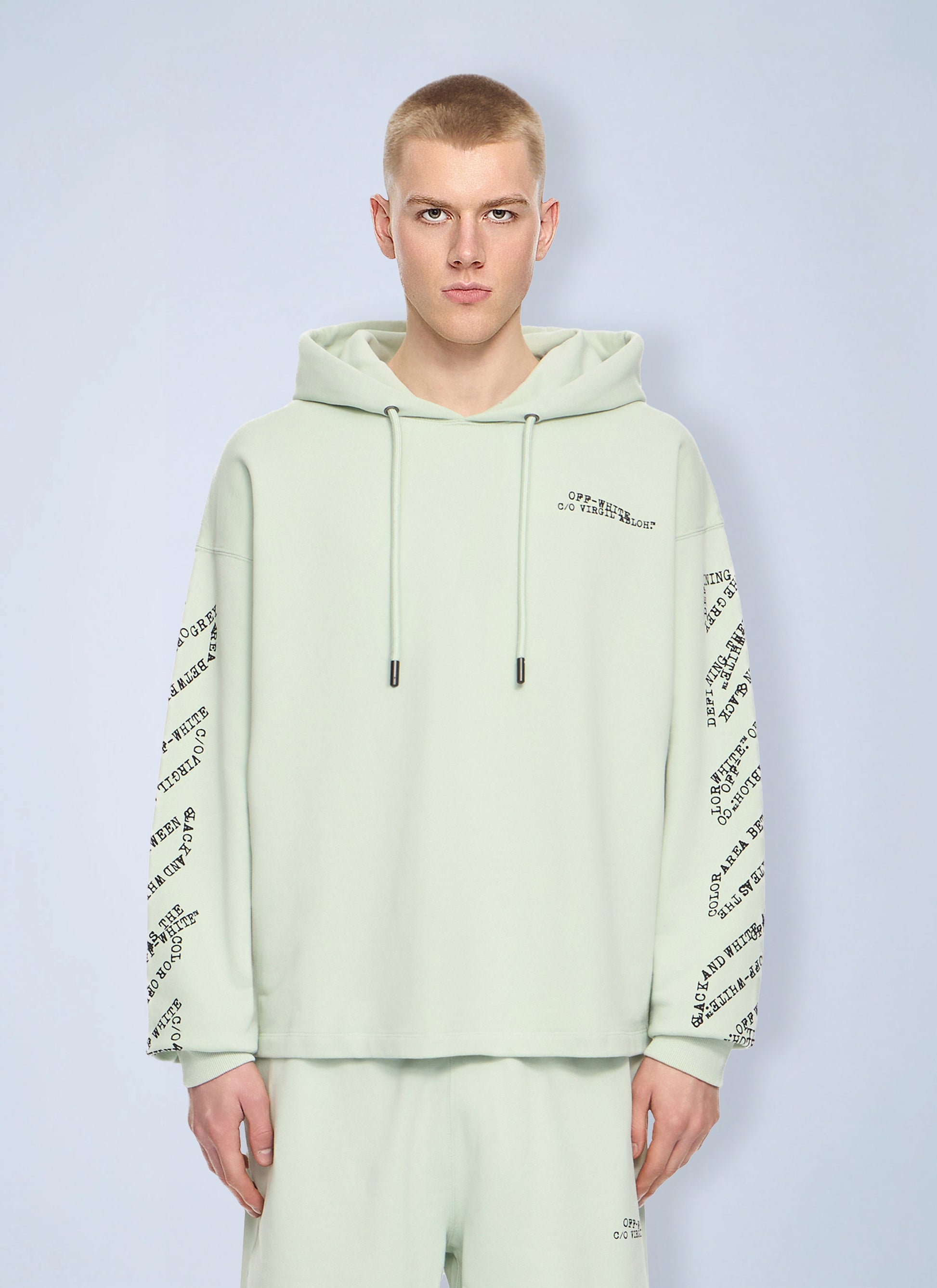 Off-White Men Type Arrow Diagonal Loose Hoodie OFF-WHITE