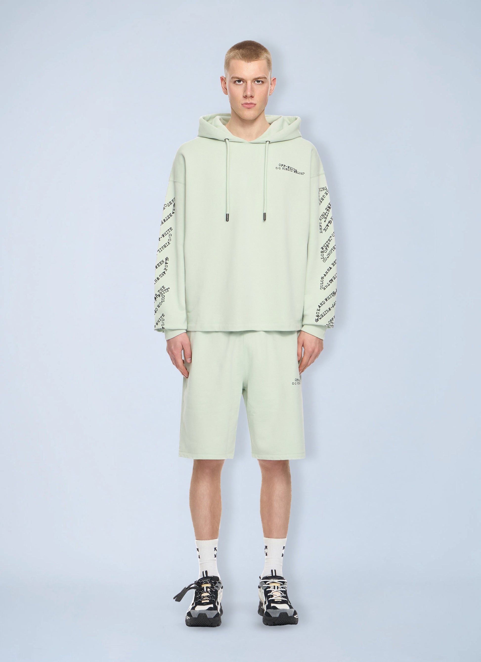 Off-White Men Type Arrow Diagonal Loose Hoodie OFF-WHITE