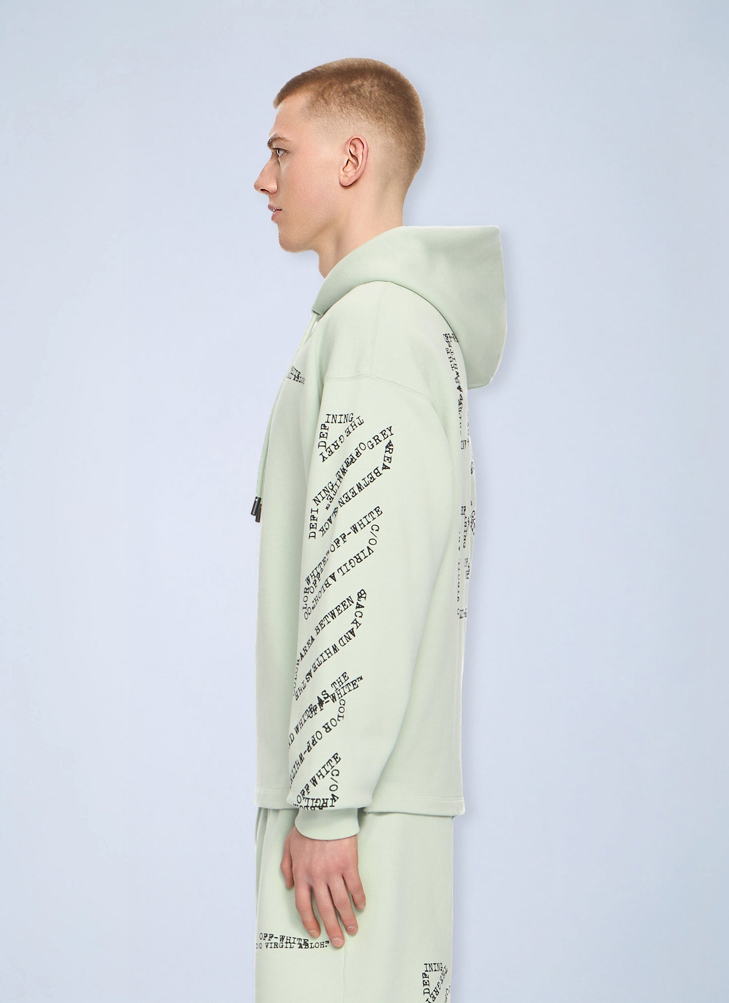 Off-White Men Type Arrow Diagonal Loose Hoodie OFF-WHITE