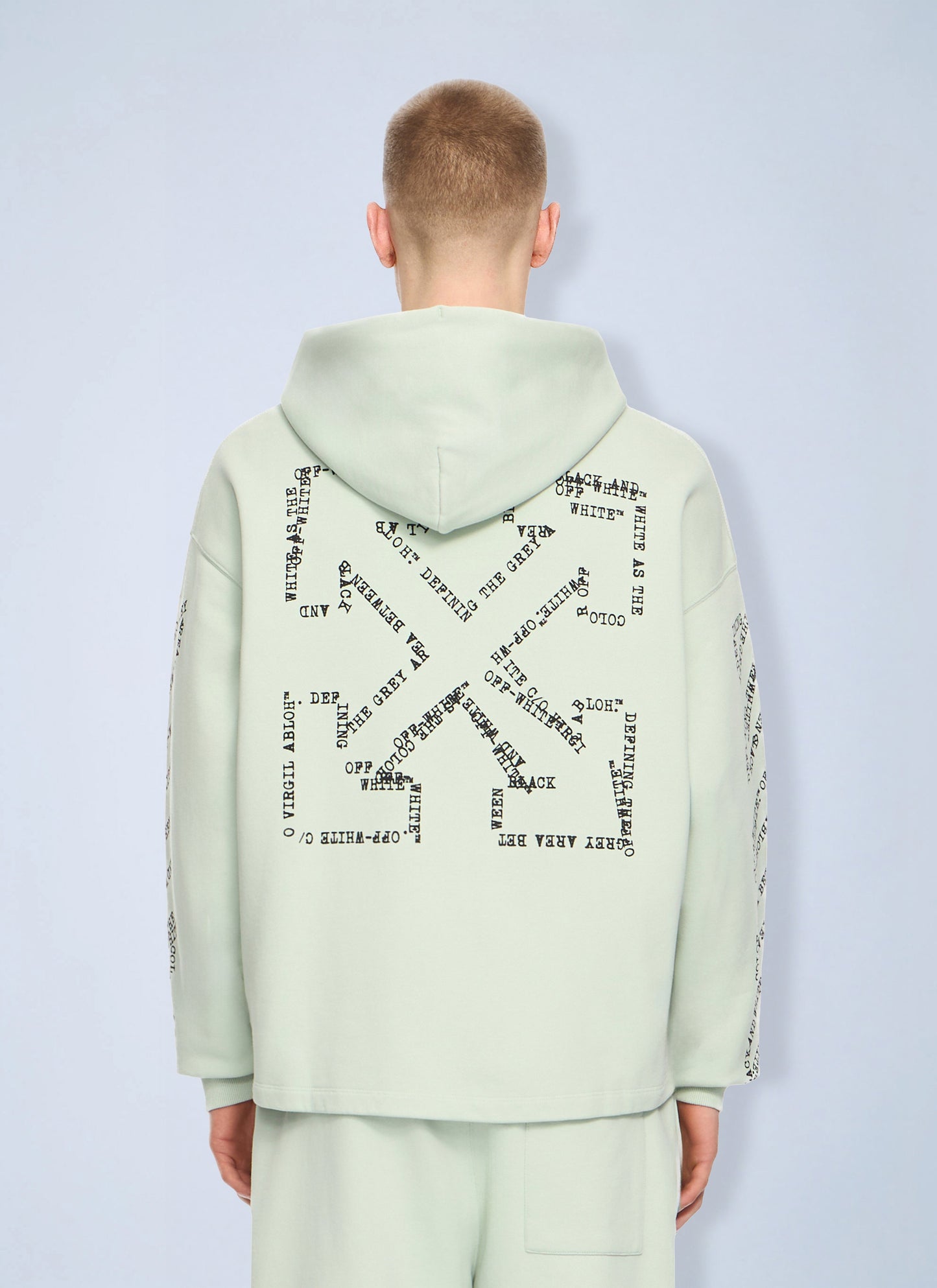 Off-White Men Type Arrow Diagonal Loose Hoodie OFF-WHITE