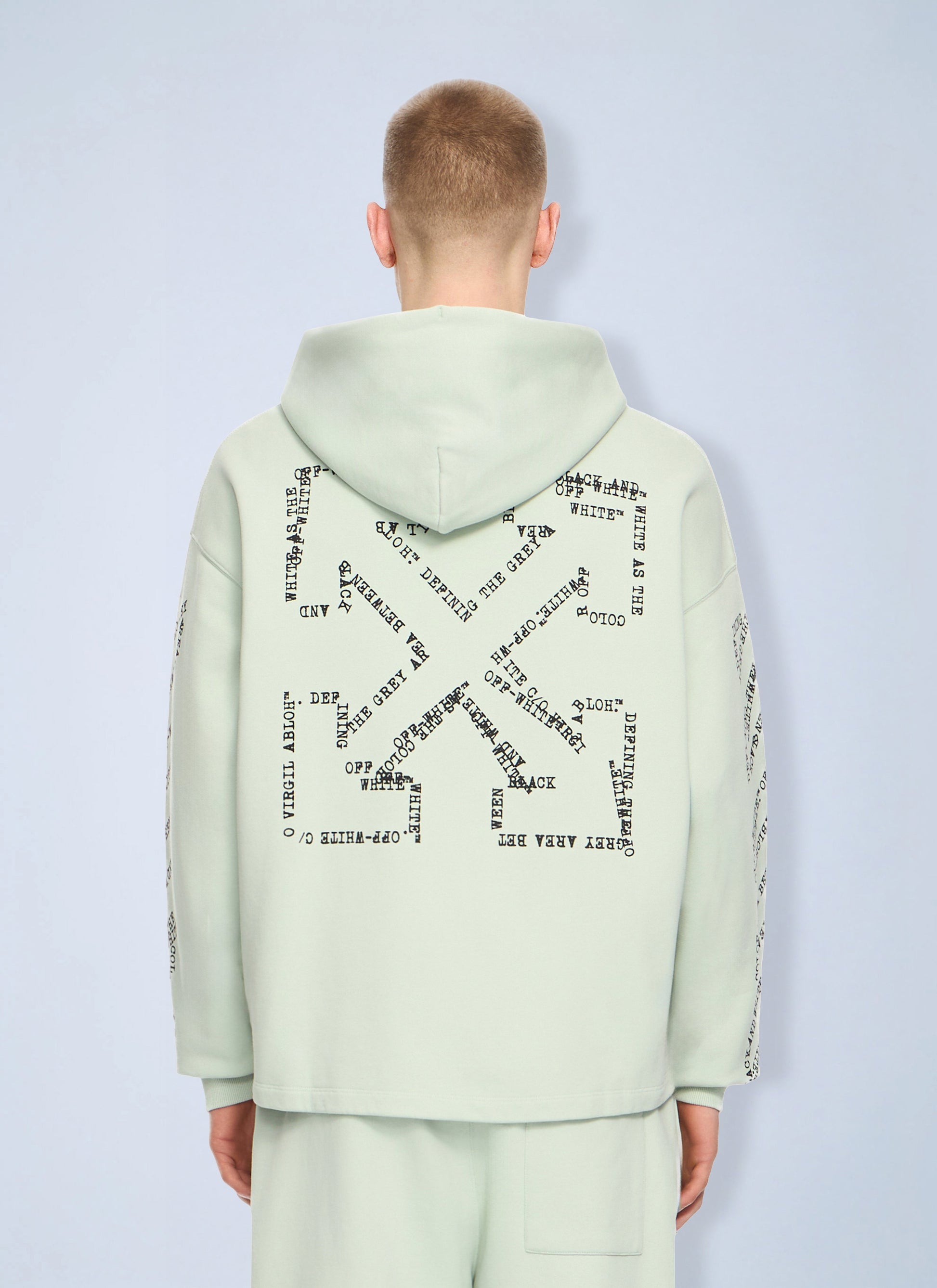 Off-White Men Type Arrow Diagonal Loose Hoodie OFF-WHITE