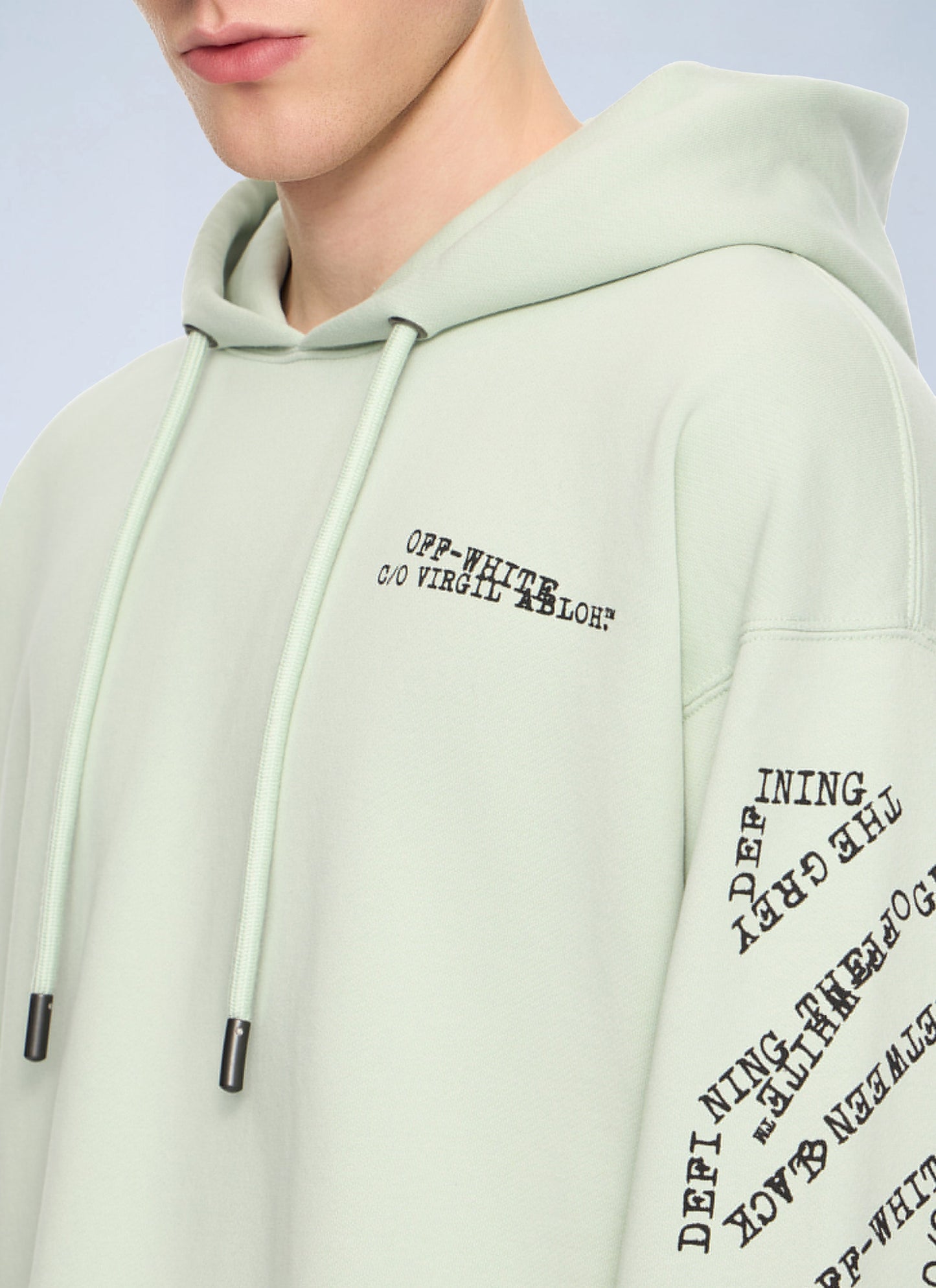 Off-White Men Type Arrow Diagonal Loose Hoodie OFF-WHITE